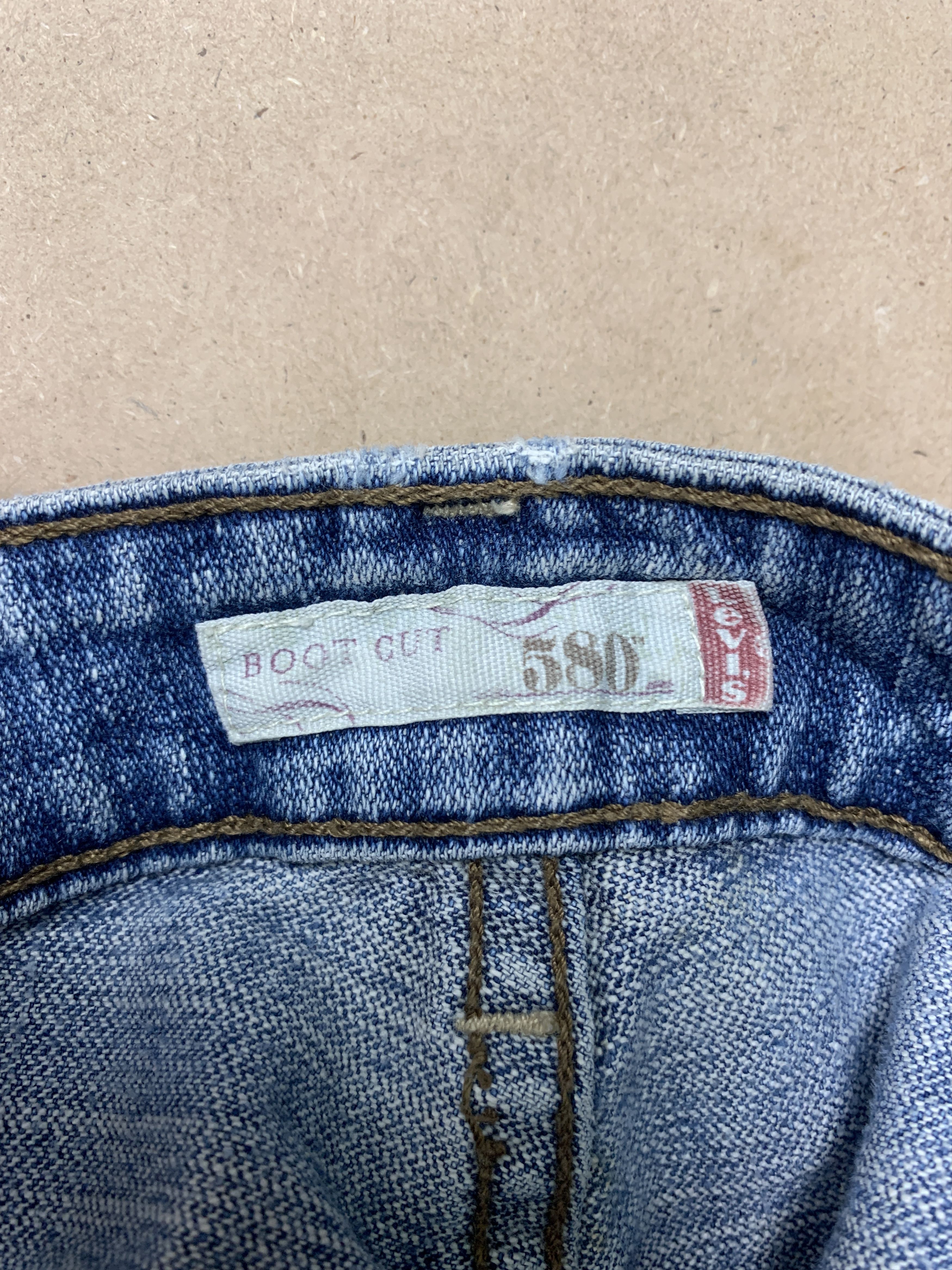 Levi's Vintage LEVI'S 580 Flared Bootcut Faded Mid Blue Jeans Size 36" / US 14 / IT 50 - 11 Thumbnail