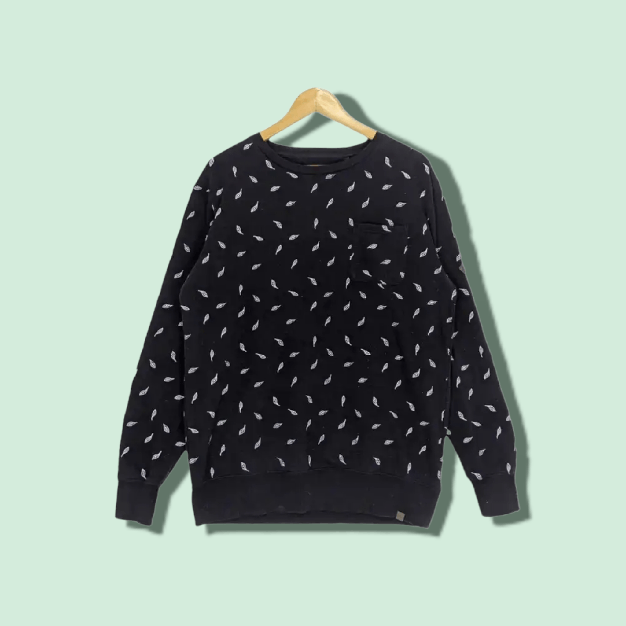 Japanese Brand PARK Full Print Leaf Monogram Jumper Sweatshirt Size US M / EU 48-50 / 2 - 1 Thumbnail