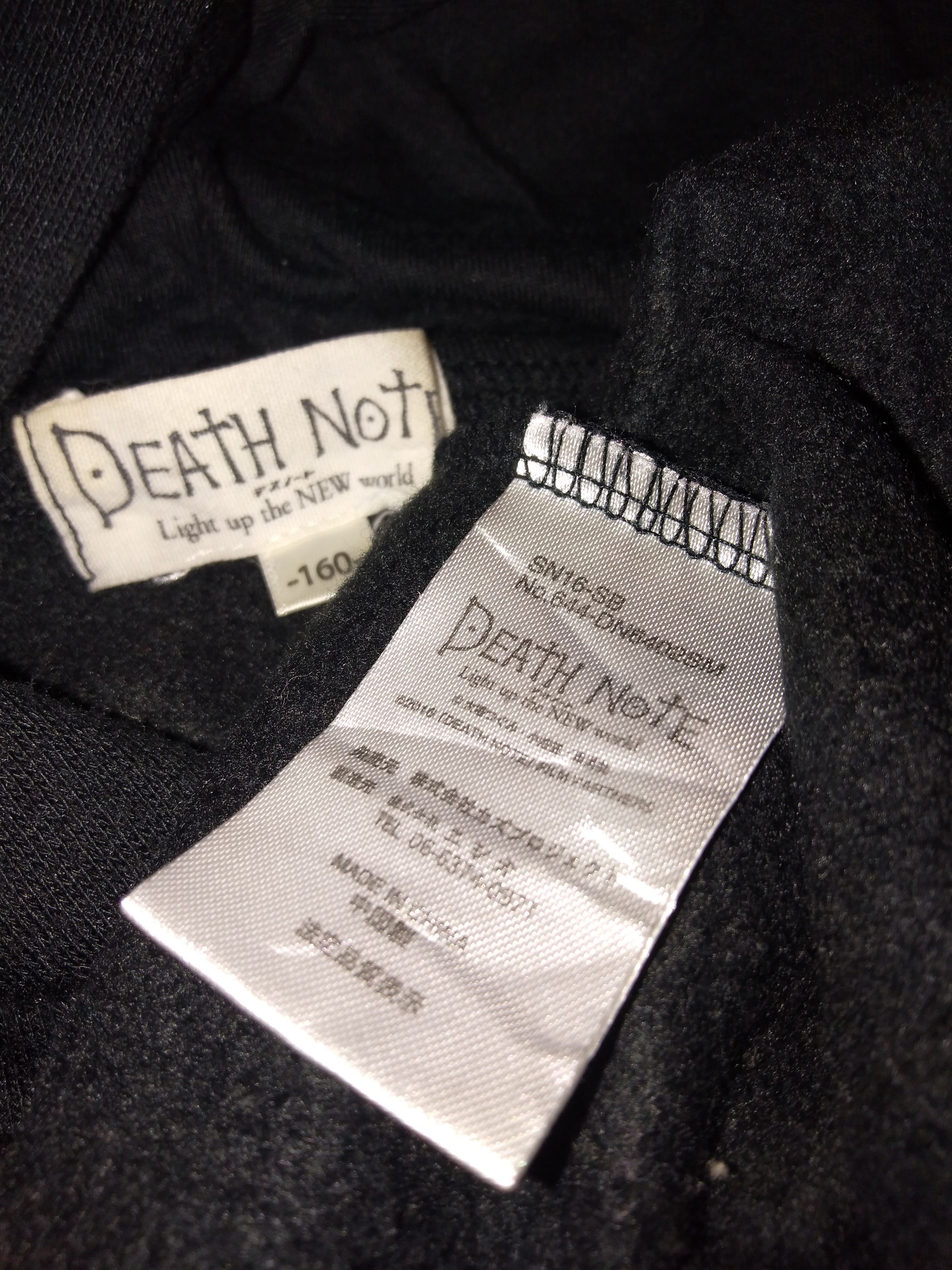Anime DEATH NOTE JAPANESE ANIME HOODIE Size US M / EU 48-50 / 2 - 4 Thumbnail