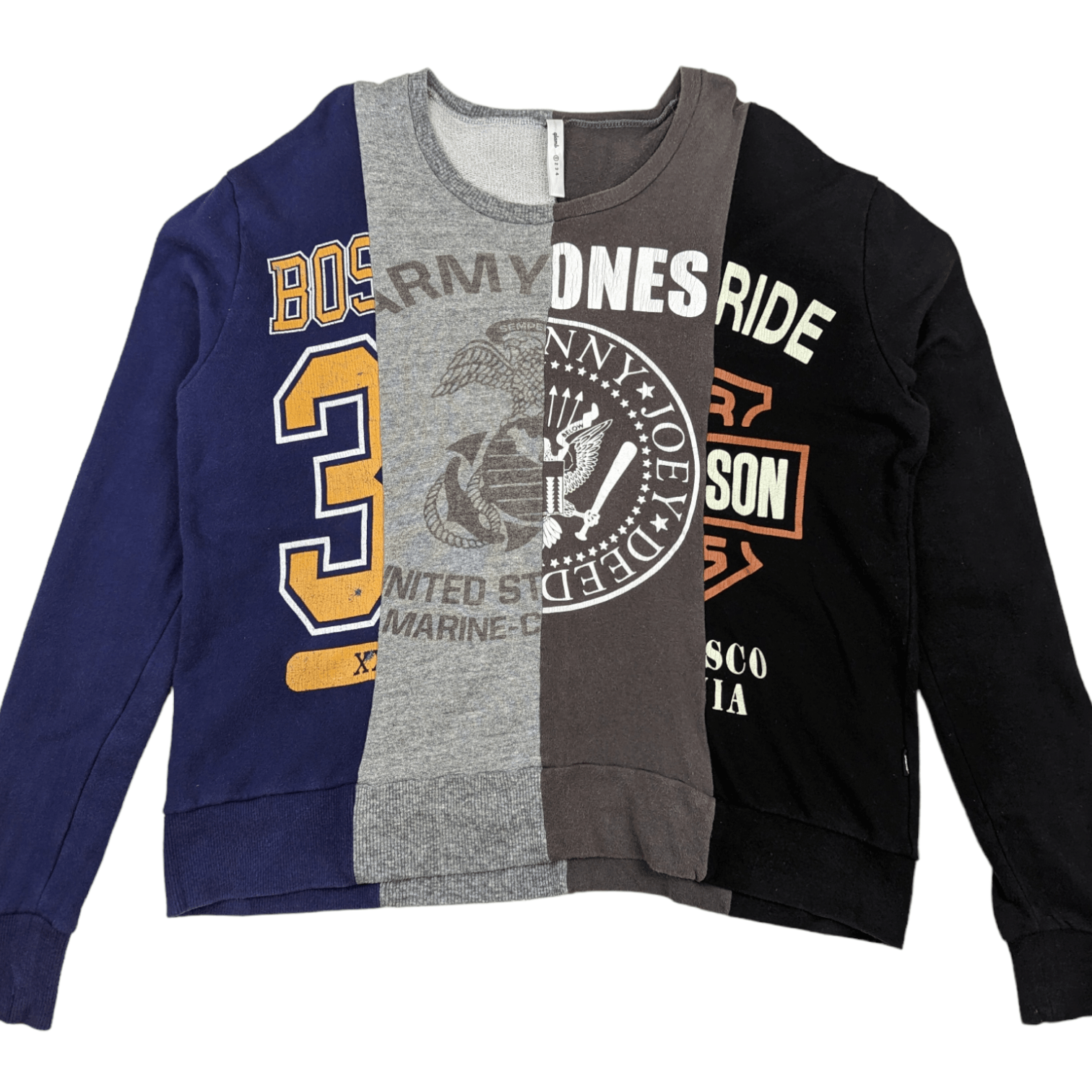 Harley Davidson × Japanese Brand QLAMLS Patchwork Ramones Harley Davidson Army Sweatshirt Size XL / US 12-14 / IT 48-50 - 2 Thumbnail