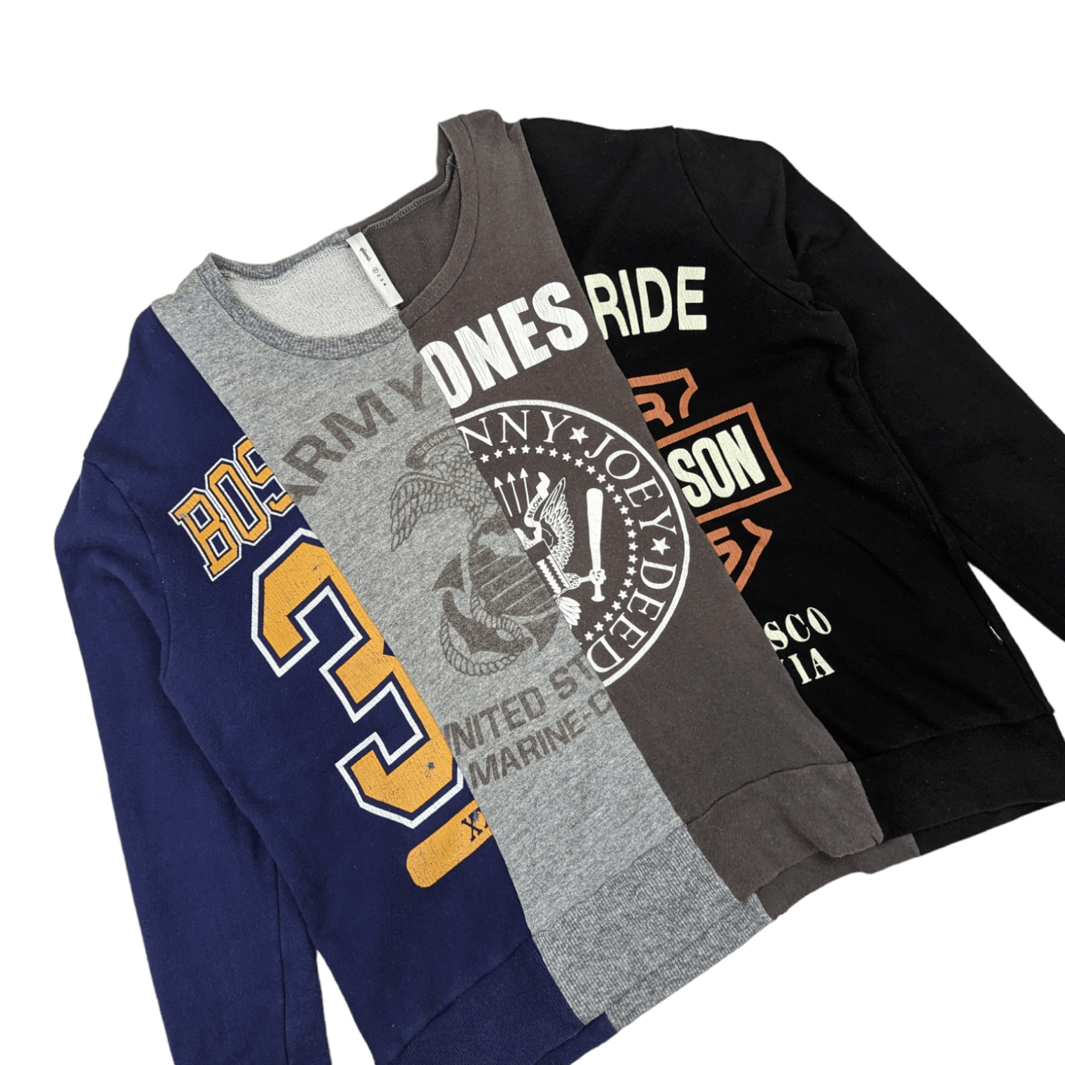 Harley Davidson × Japanese Brand QLAMLS Patchwork Ramones Harley Davidson Army Sweatshirt Size XL / US 12-14 / IT 48-50 - 3 Thumbnail