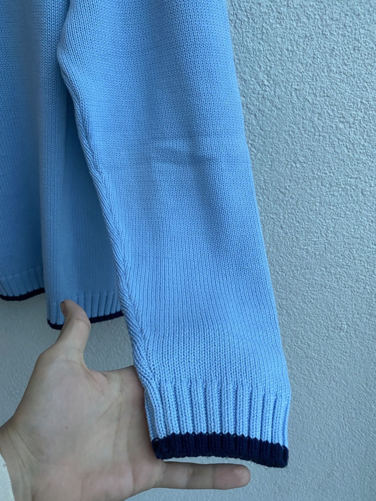 Yves Saint Laurent Blue YSL Sweater Knit Saint Laurent Jacket Size US XL / EU 56 / 4 - 12 Thumbnail