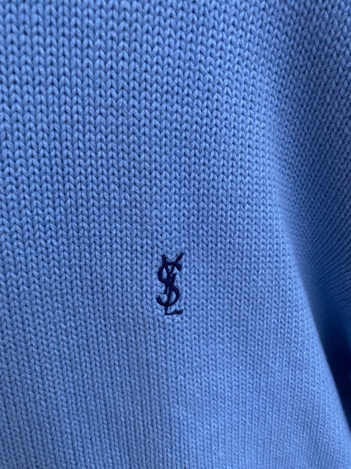 Yves Saint Laurent Blue YSL Sweater Knit Saint Laurent Jacket Size US XL / EU 56 / 4 - 3 Thumbnail