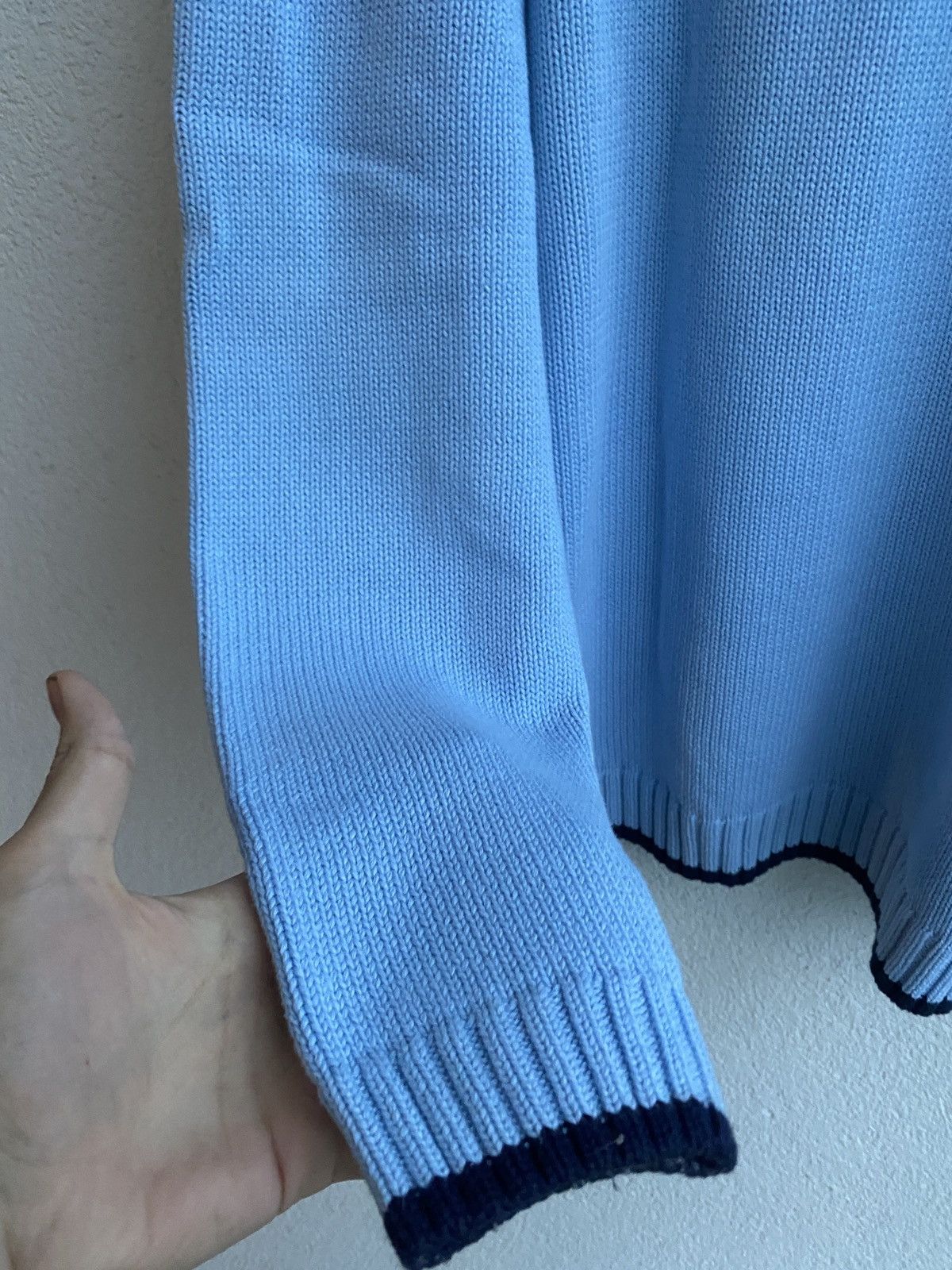 Yves Saint Laurent Blue YSL Sweater Knit Saint Laurent Jacket Size US XL / EU 56 / 4 - 9 Thumbnail