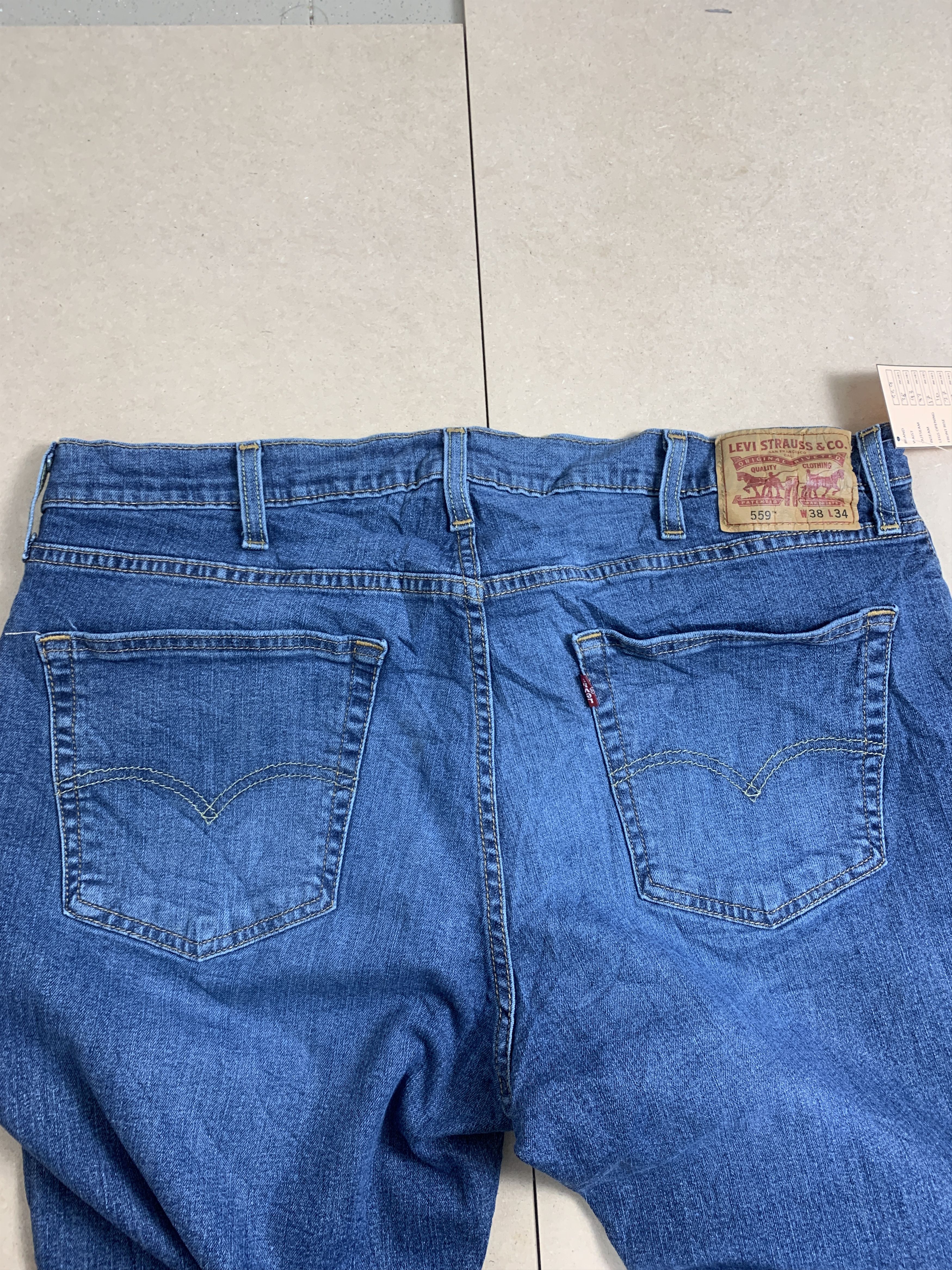 Levi's × Vintage Vintage Levi's 559 Distressed Faded Mid Wash Jeans Size US 38 / EU 54 - 7 Thumbnail