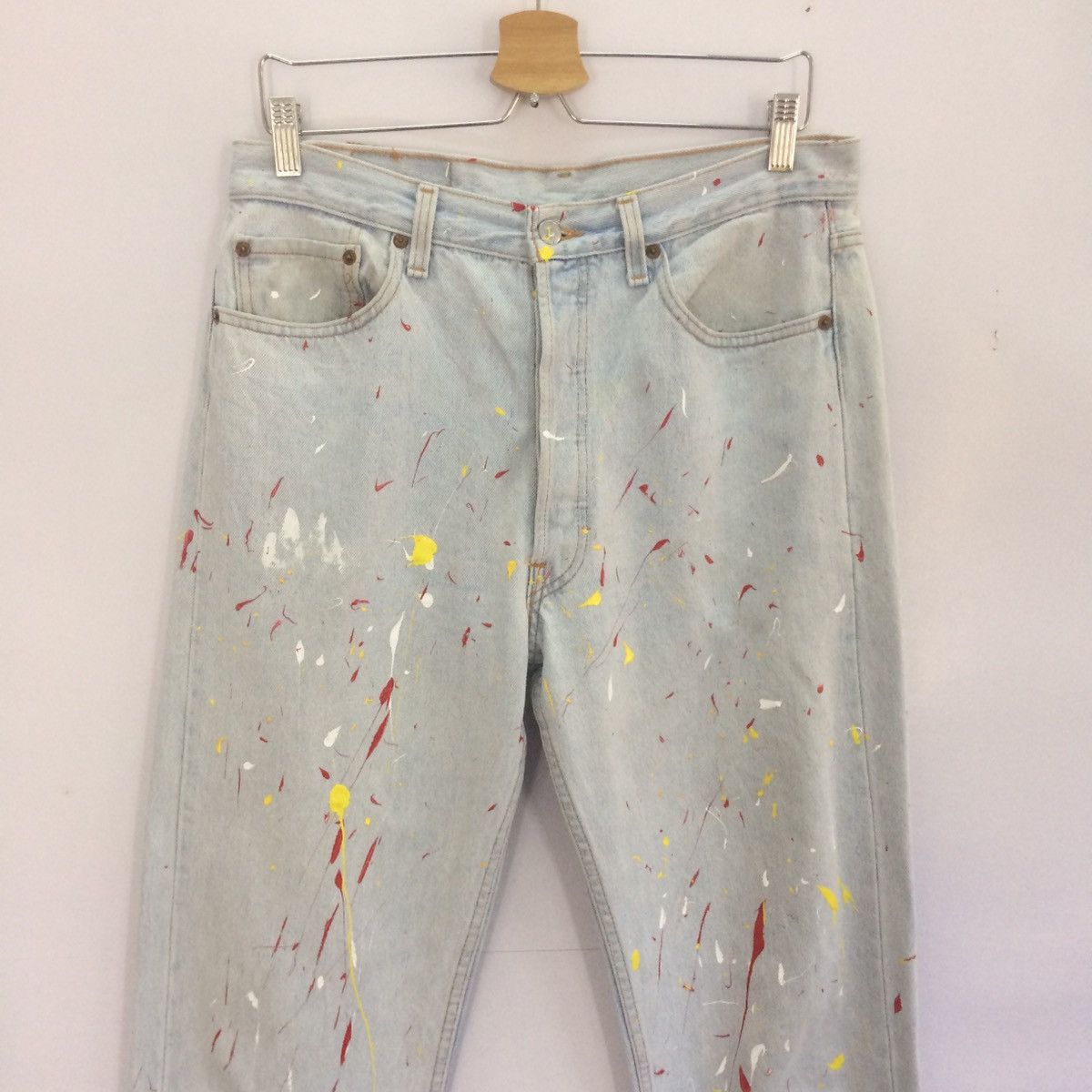 Levi's 80 Levi’s 501 Painted paint Helmut Lang style pants Size US 32 / EU 48 - 2 Thumbnail