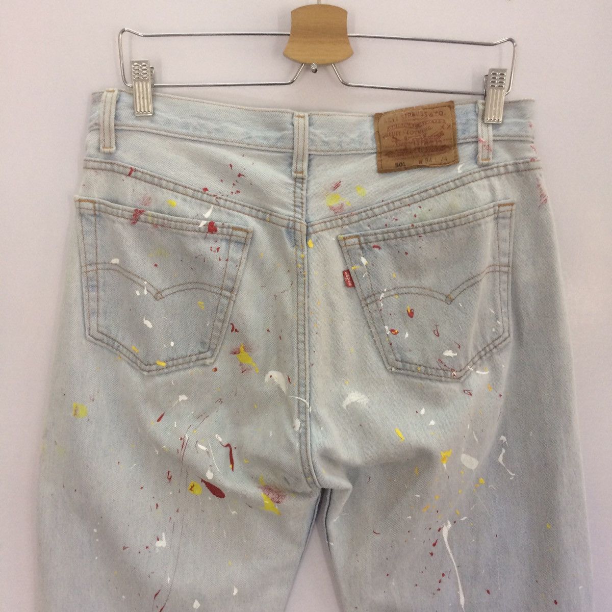 Levi's 80 Levi’s 501 Painted paint Helmut Lang style pants Size US 32 / EU 48 - 9 Thumbnail