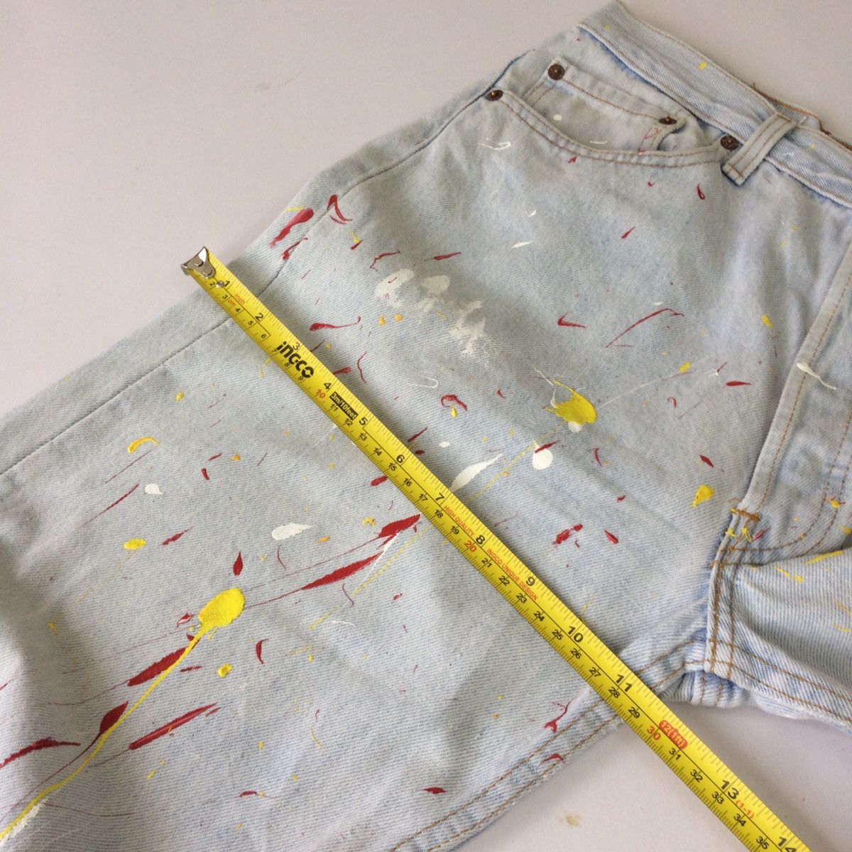 Levi's 80 Levi’s 501 Painted paint Helmut Lang style pants Size US 32 / EU 48 - 13 Thumbnail