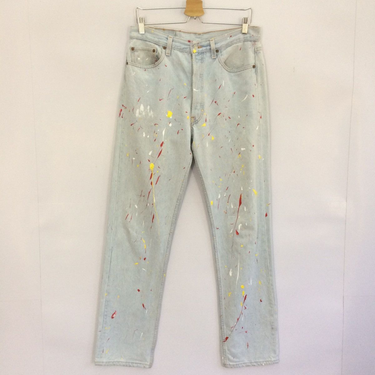 80 Levi’s 501 Painted paint Helmut Lang style pants