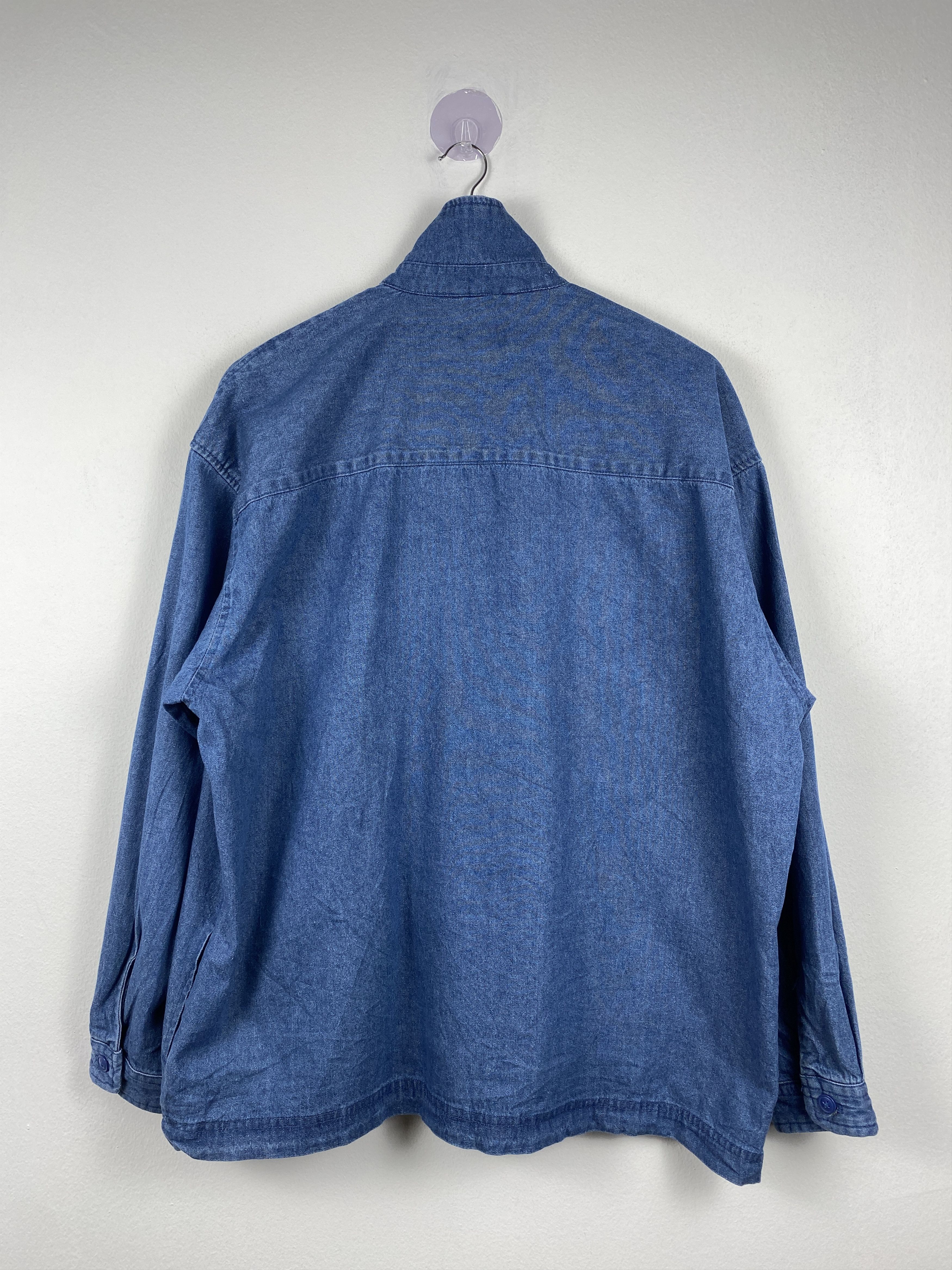 Japanese Brand × Vintage Vintage Lounge Wear Button Up Denim Jacket Size US L / EU 52-54 / 3 - 7 Thumbnail