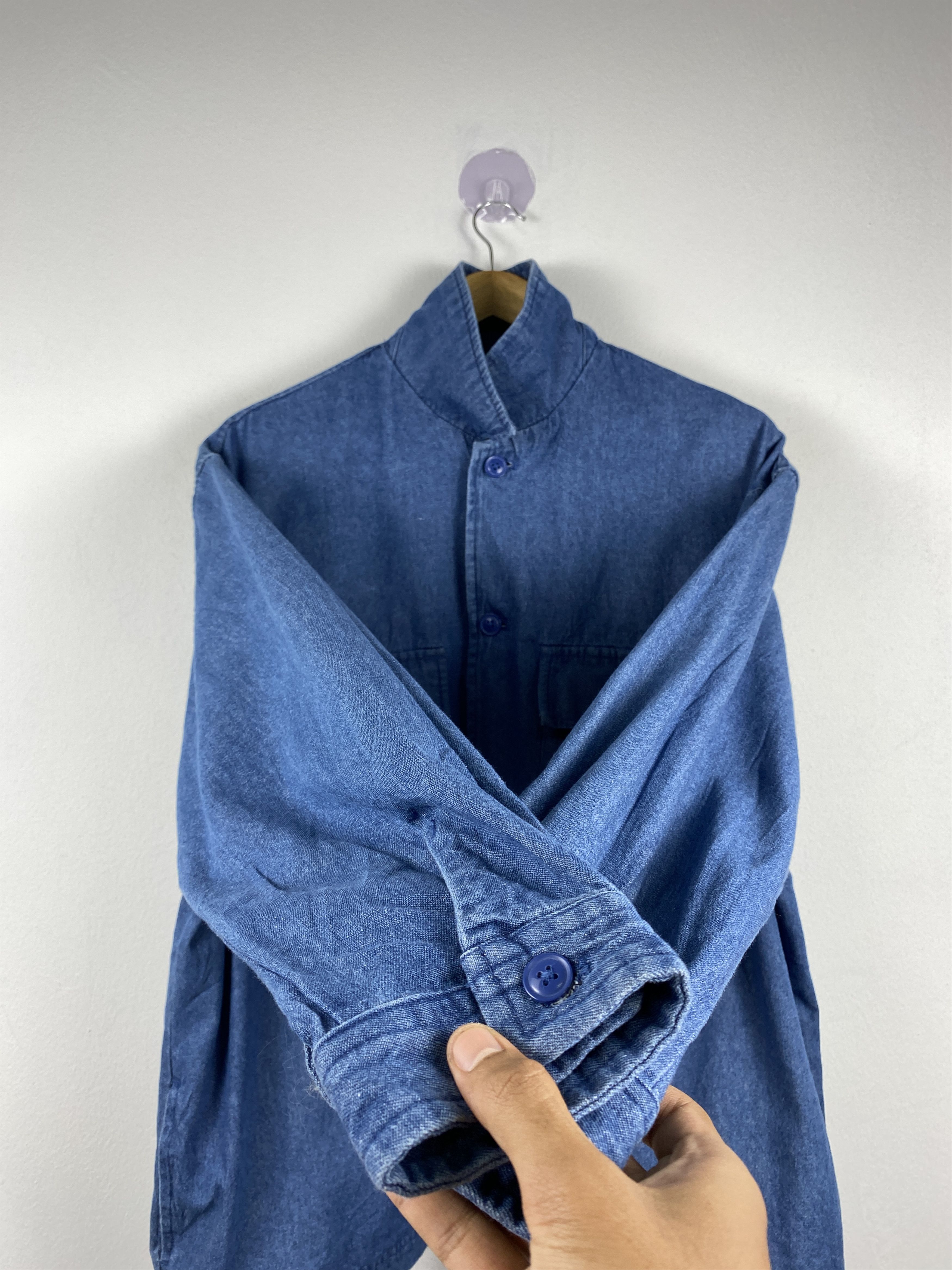 Japanese Brand × Vintage Vintage Lounge Wear Button Up Denim Jacket Size US L / EU 52-54 / 3 - 5 Thumbnail