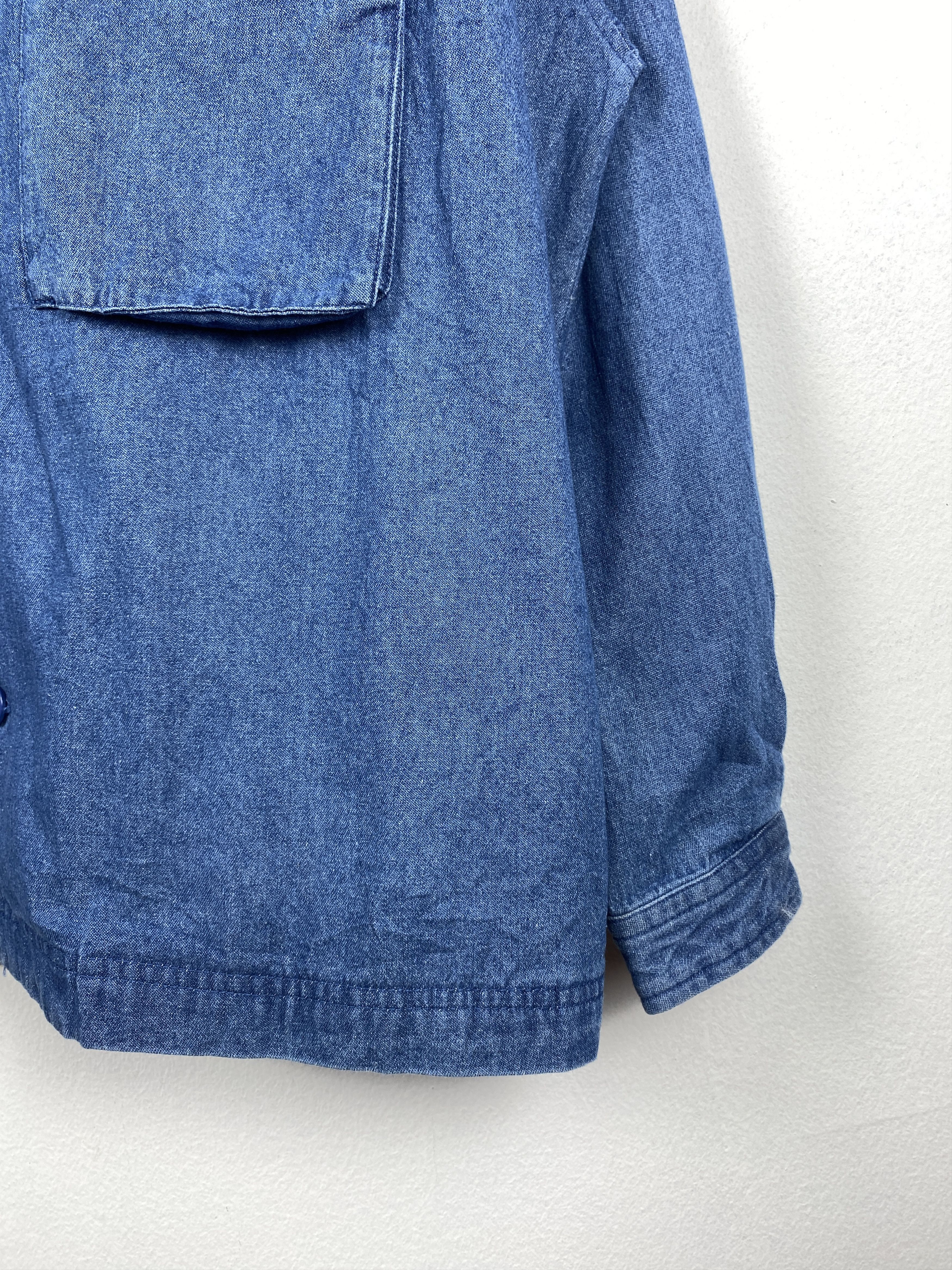 Japanese Brand × Vintage Vintage Lounge Wear Button Up Denim Jacket Size US L / EU 52-54 / 3 - 4 Thumbnail