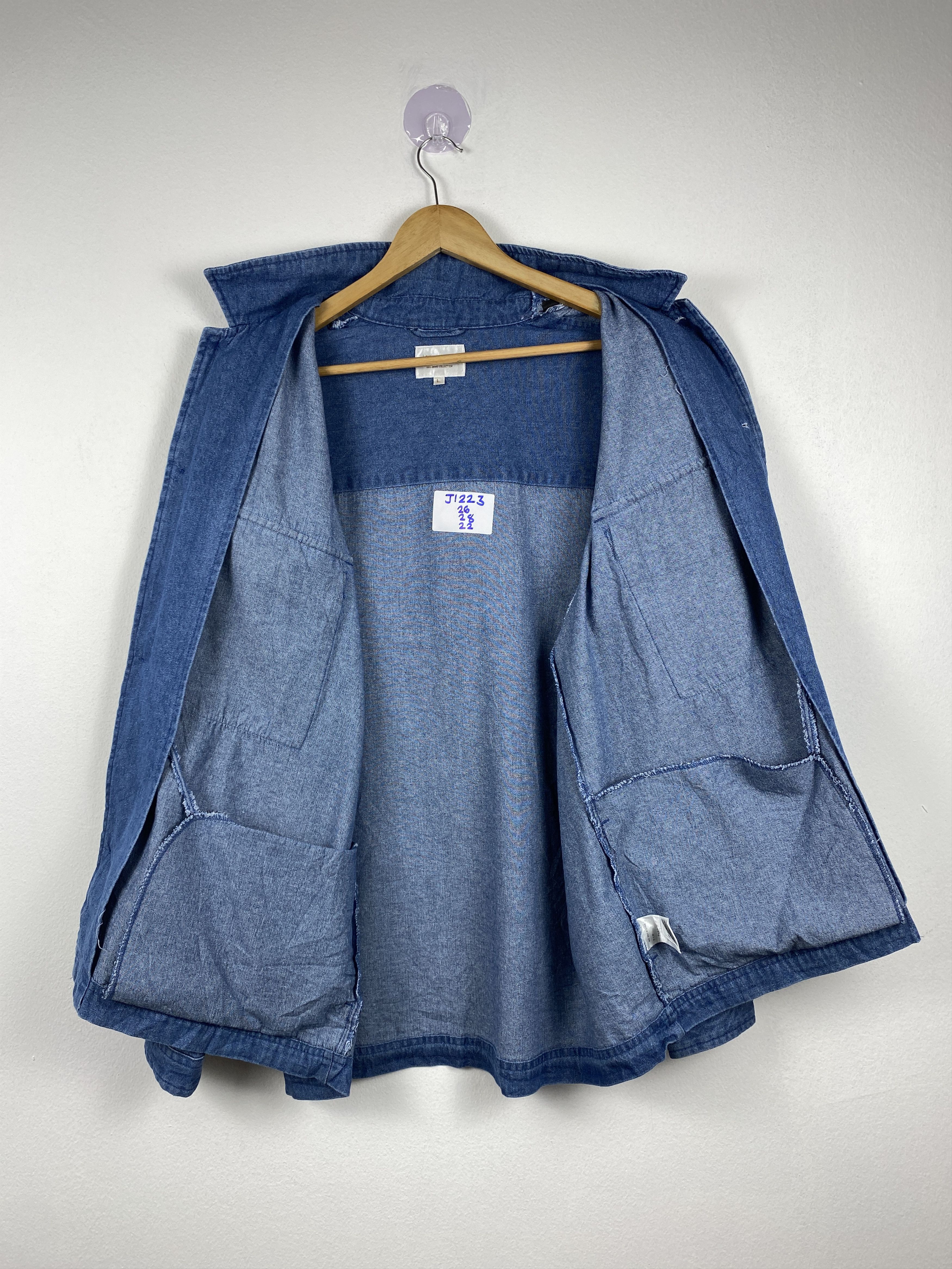 Japanese Brand × Vintage Vintage Lounge Wear Button Up Denim Jacket Size US L / EU 52-54 / 3 - 8 Thumbnail