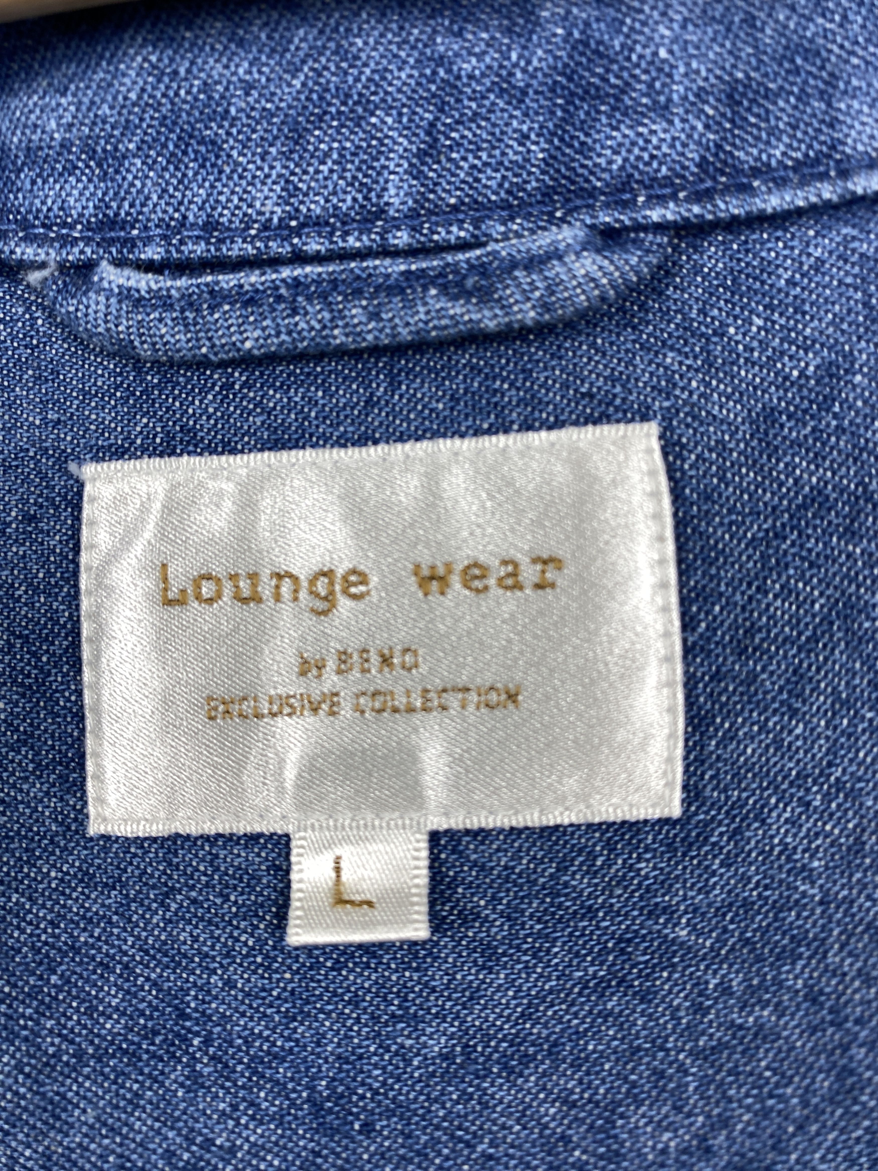 Japanese Brand × Vintage Vintage Lounge Wear Button Up Denim Jacket Size US L / EU 52-54 / 3 - 11 Thumbnail