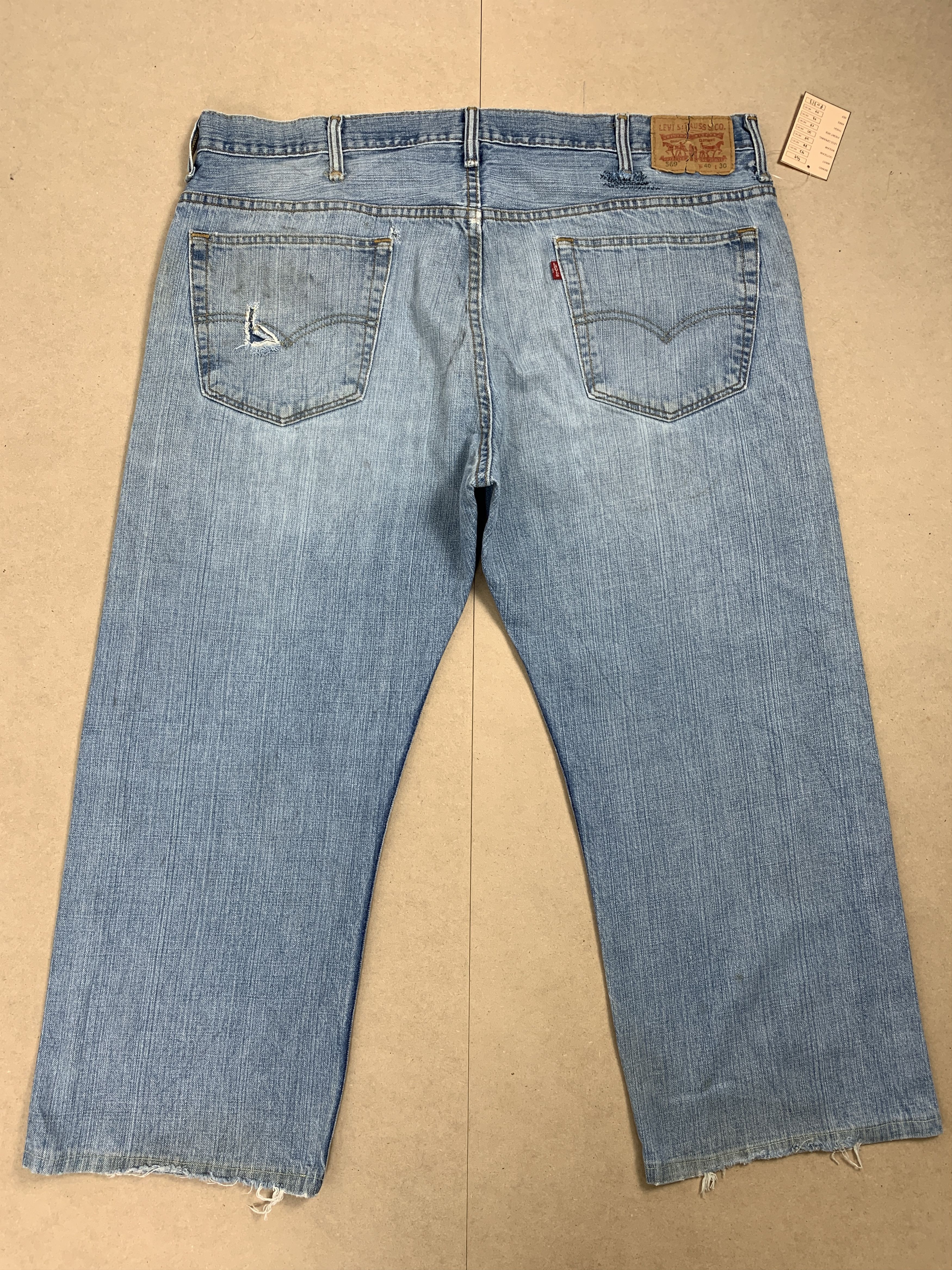 Levi's × Vintage Vintage Levis 569 Straight Cut Faded Mid Wash Jeans Size US 42 / EU 58 - 5 Thumbnail