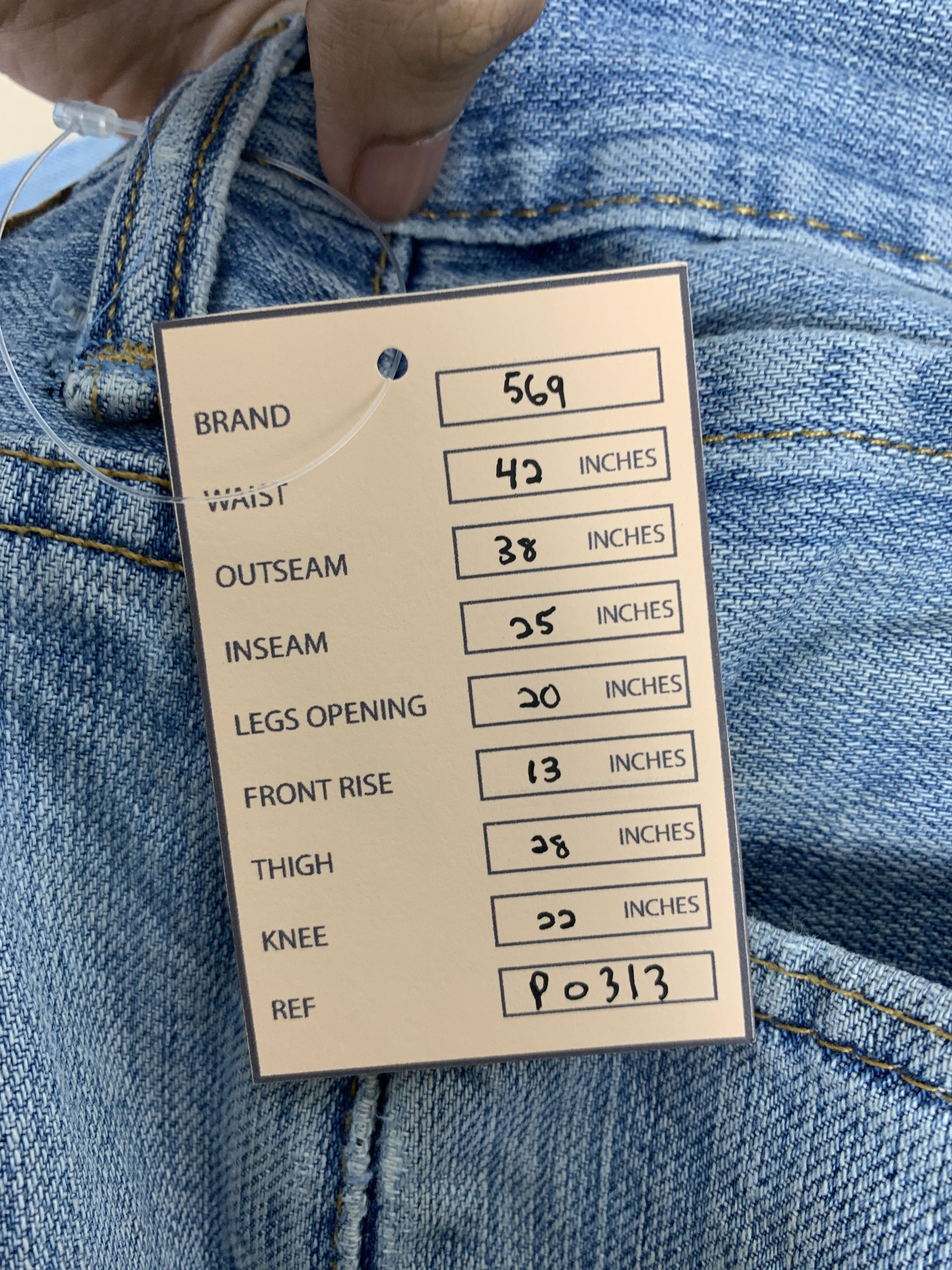 Levi's × Vintage Vintage Levis 569 Straight Cut Faded Mid Wash Jeans Size US 42 / EU 58 - 18 Thumbnail