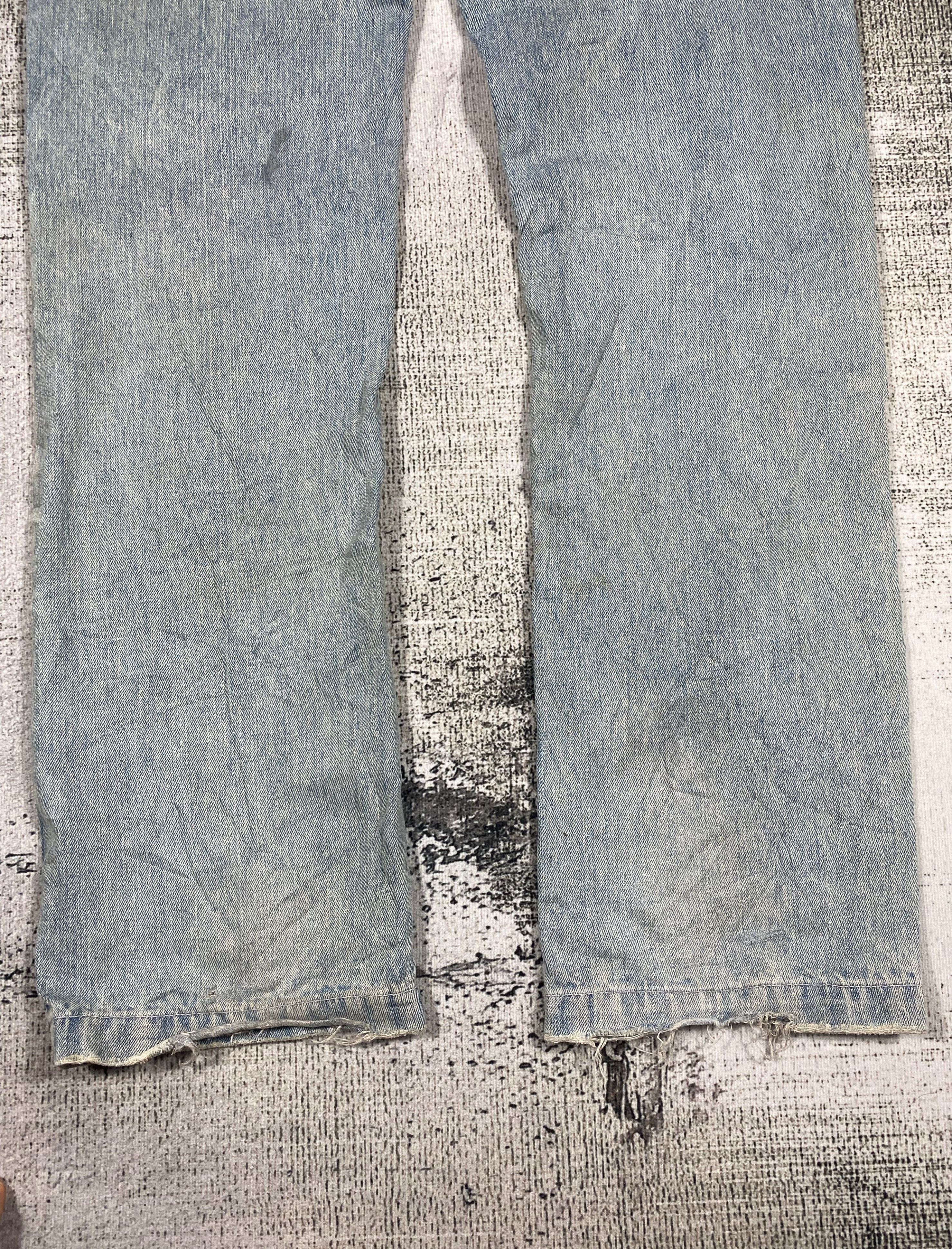 If Six Was Nine × Japanese Brand Vierge Heavy Rotation Wear Faded Blue Distressed Denim Size US 34 / EU 50 - 11 Thumbnail
