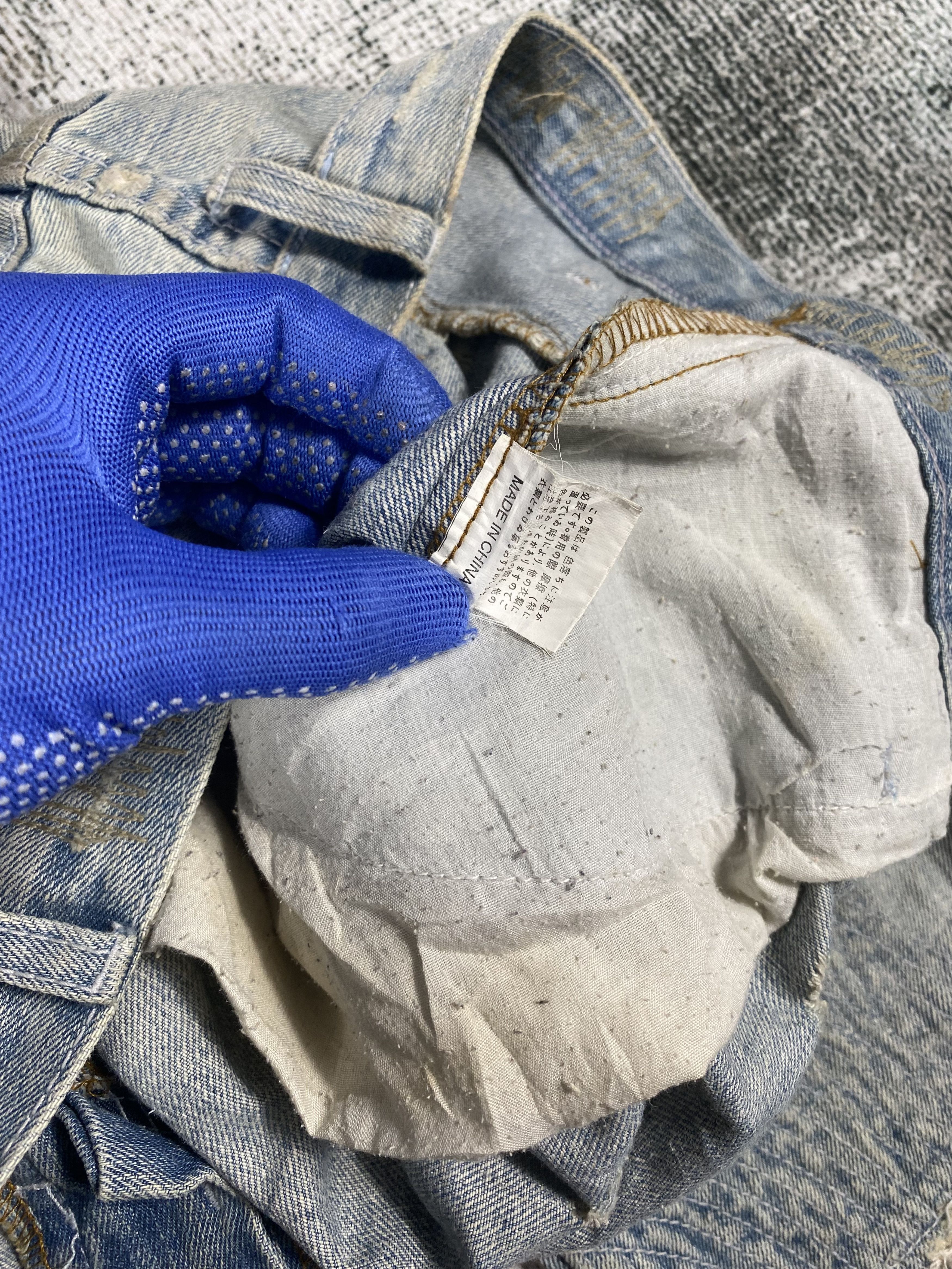 If Six Was Nine × Japanese Brand Vierge Heavy Rotation Wear Faded Blue Distressed Denim Size US 34 / EU 50 - 8 Thumbnail
