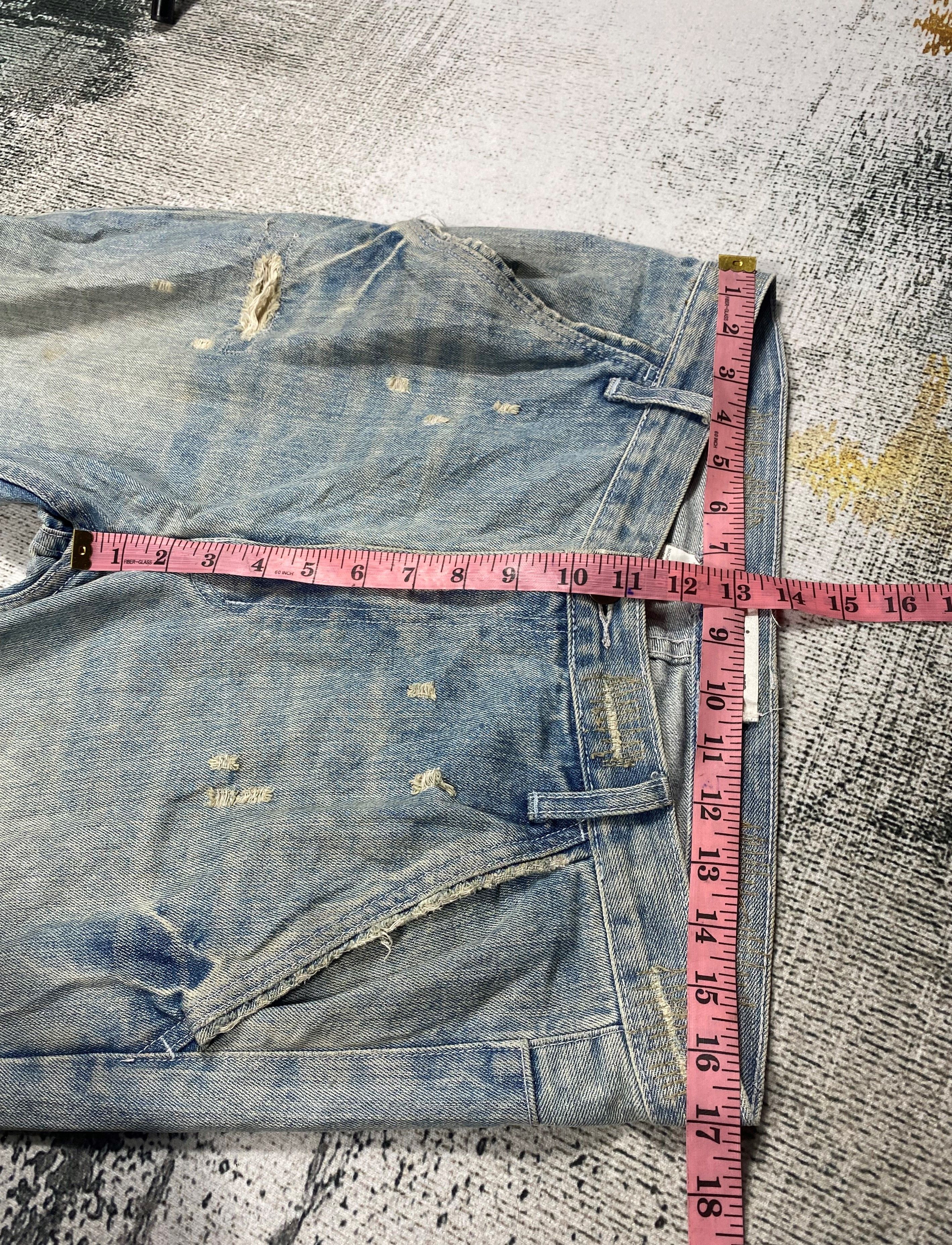 If Six Was Nine × Japanese Brand Vierge Heavy Rotation Wear Faded Blue Distressed Denim Size US 34 / EU 50 - 12 Thumbnail