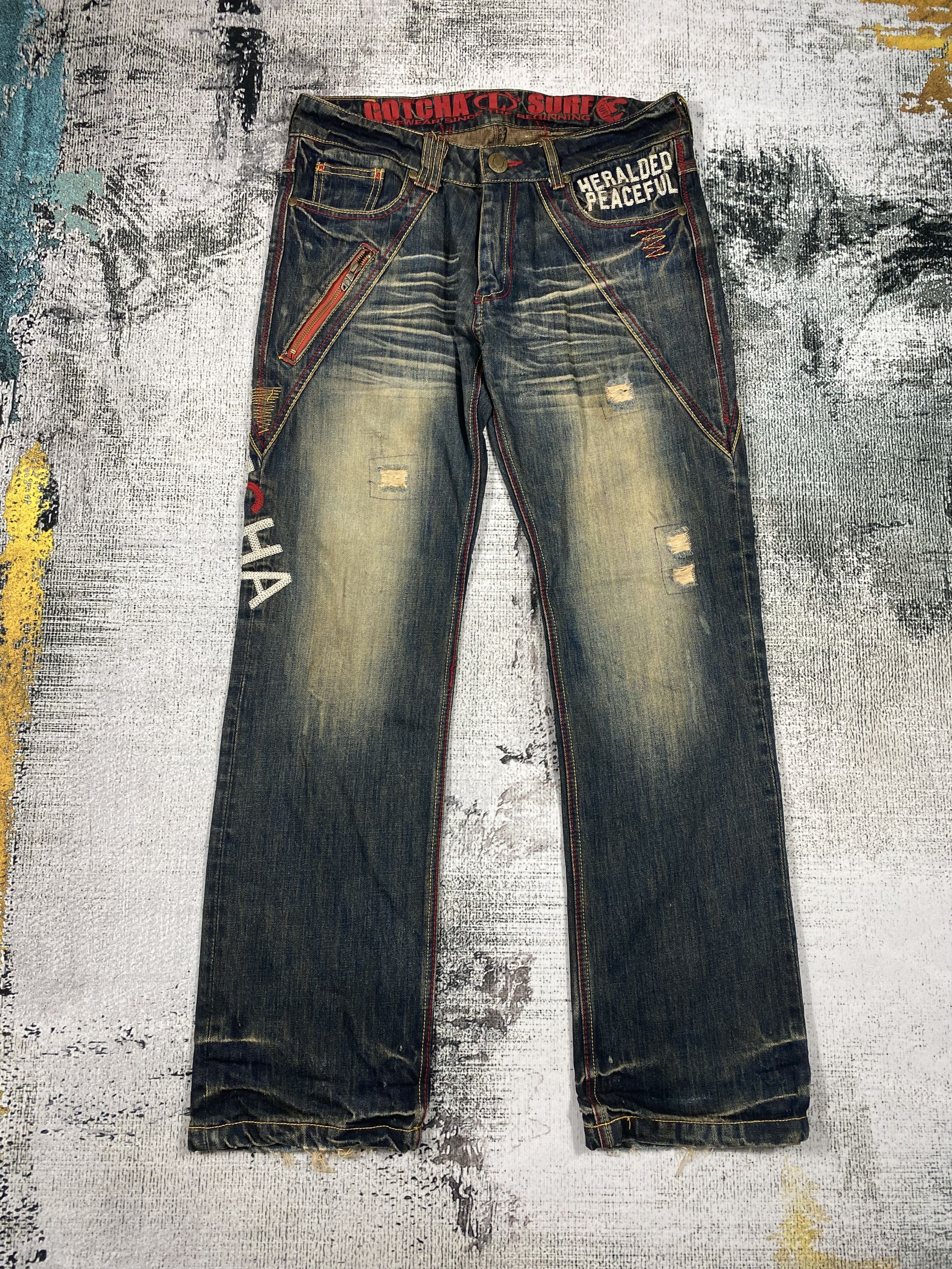 Gotcha × Japanese Brand Japanese Gotcha Rusty Distressed Denim Size US 31 - 2 Thumbnail