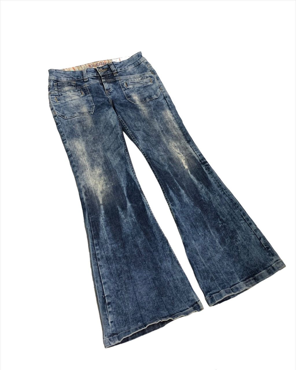 Flare Jeans Japanese Brand Low Rise Elastic Acid Bootcut