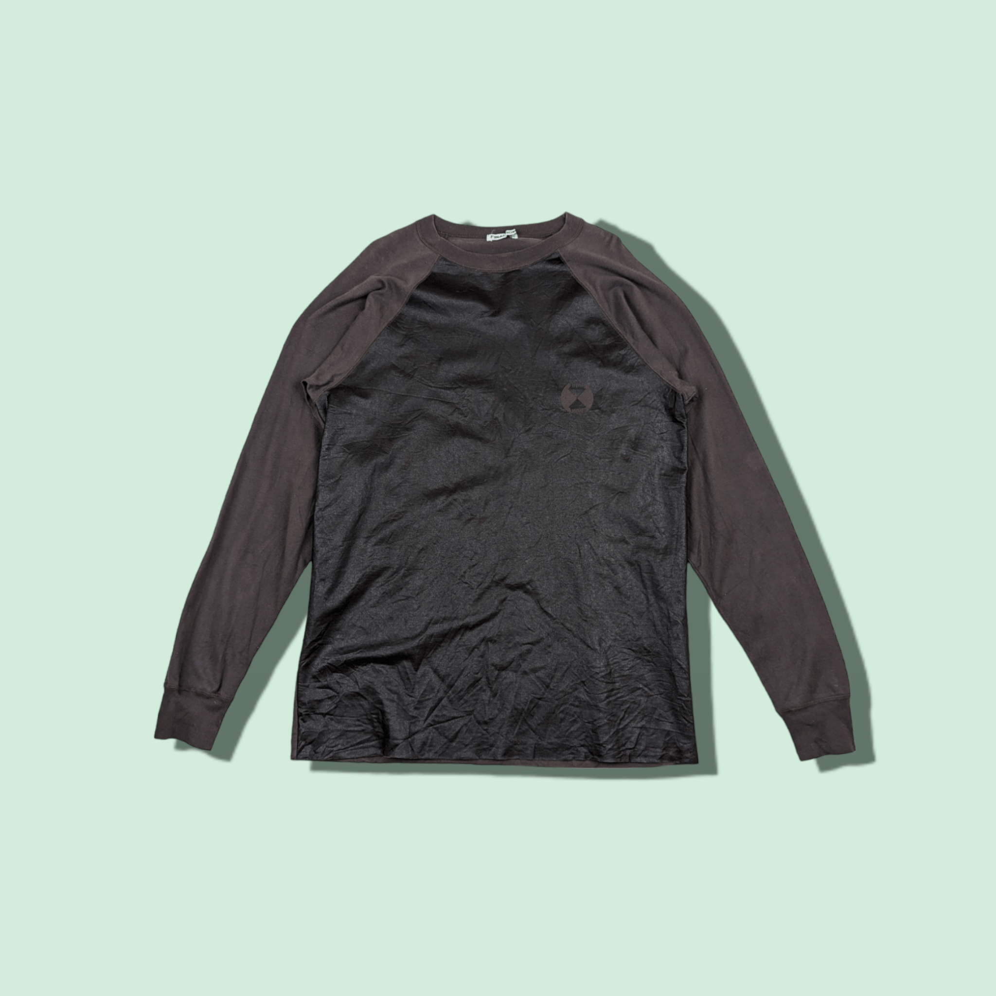 FINAL HOME Issey Miyake Leather Raglan Long Sleeve T-Shirt