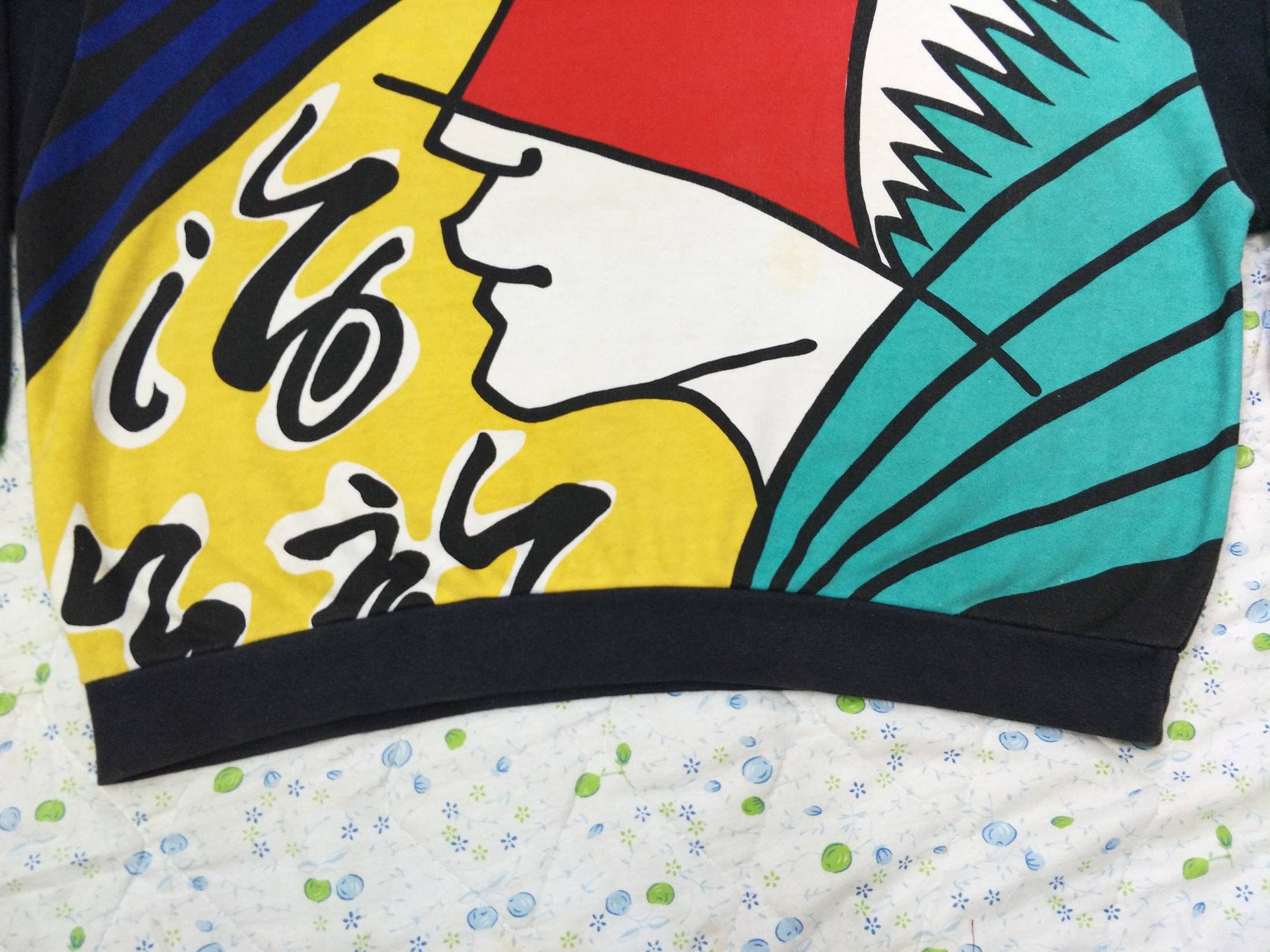 Japanese Brand × Kansai Yamamoto 80's KANSAI International Sweatshirt Allover Printed Size US M / EU 48-50 / 2 - 4 Thumbnail