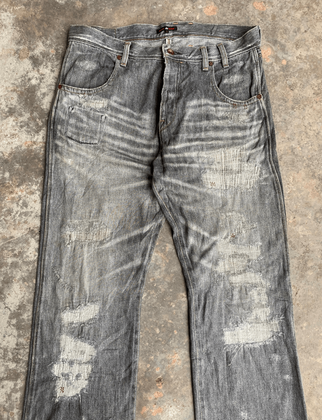 Paul Smith Red Ear Paul Smith Earth Tone Color Distressed Denim Size US 34 / EU 50 - 3 Thumbnail