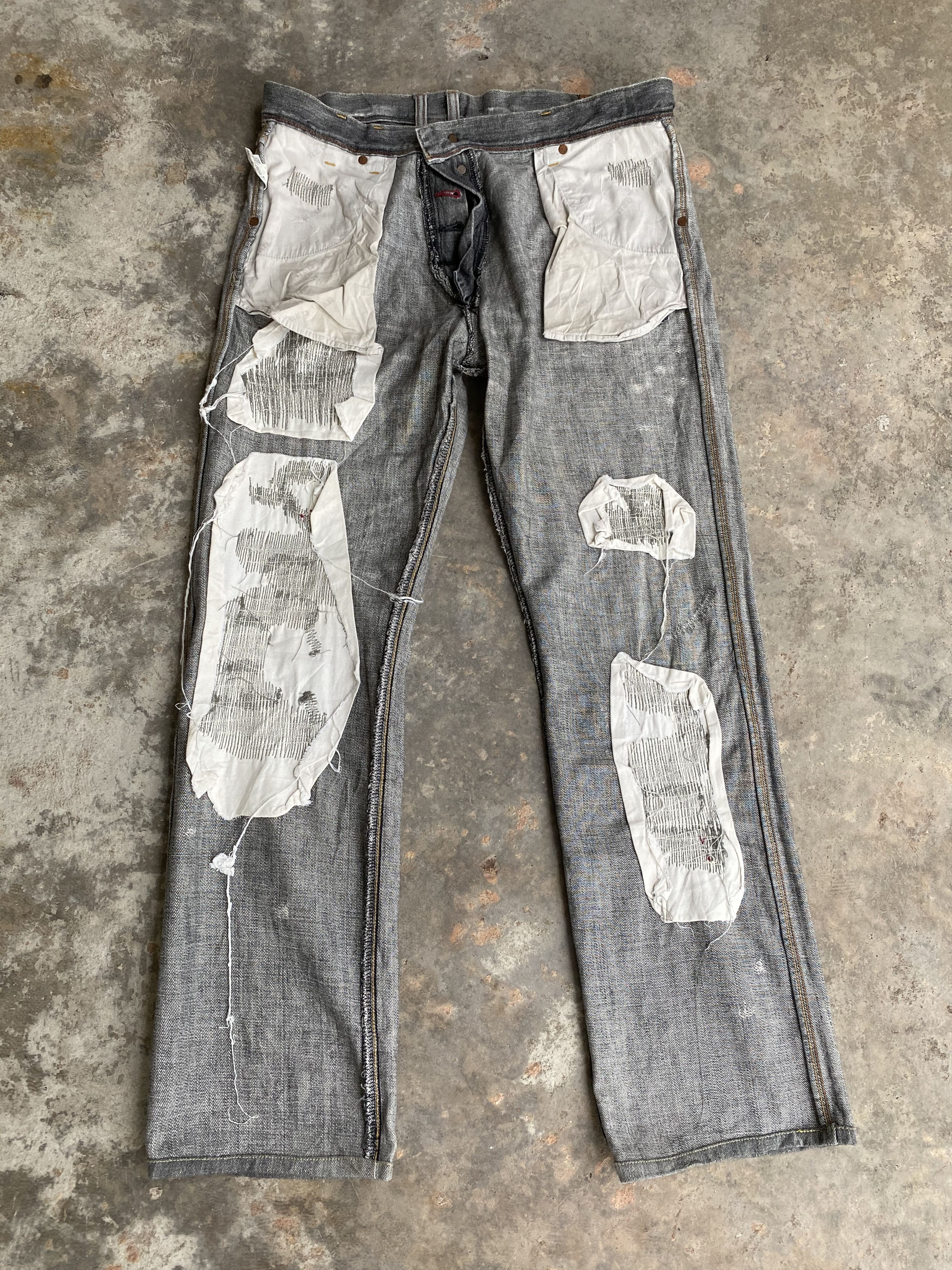 Paul Smith Red Ear Paul Smith Earth Tone Color Distressed Denim Size US 34 / EU 50 - 16 Thumbnail