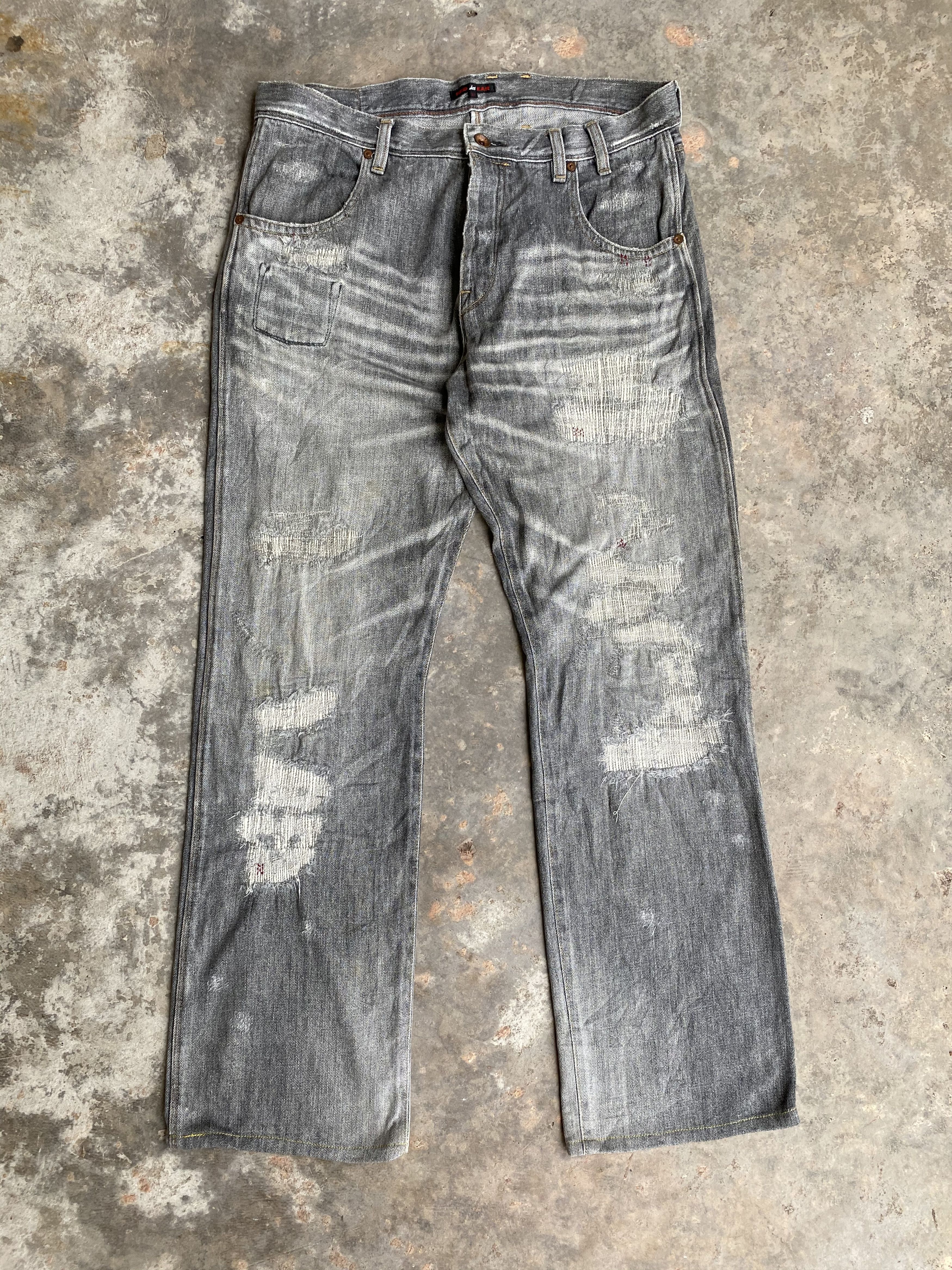 Paul Smith Red Ear Paul Smith Earth Tone Color Distressed Denim Size US 34 / EU 50 - 1 Thumbnail