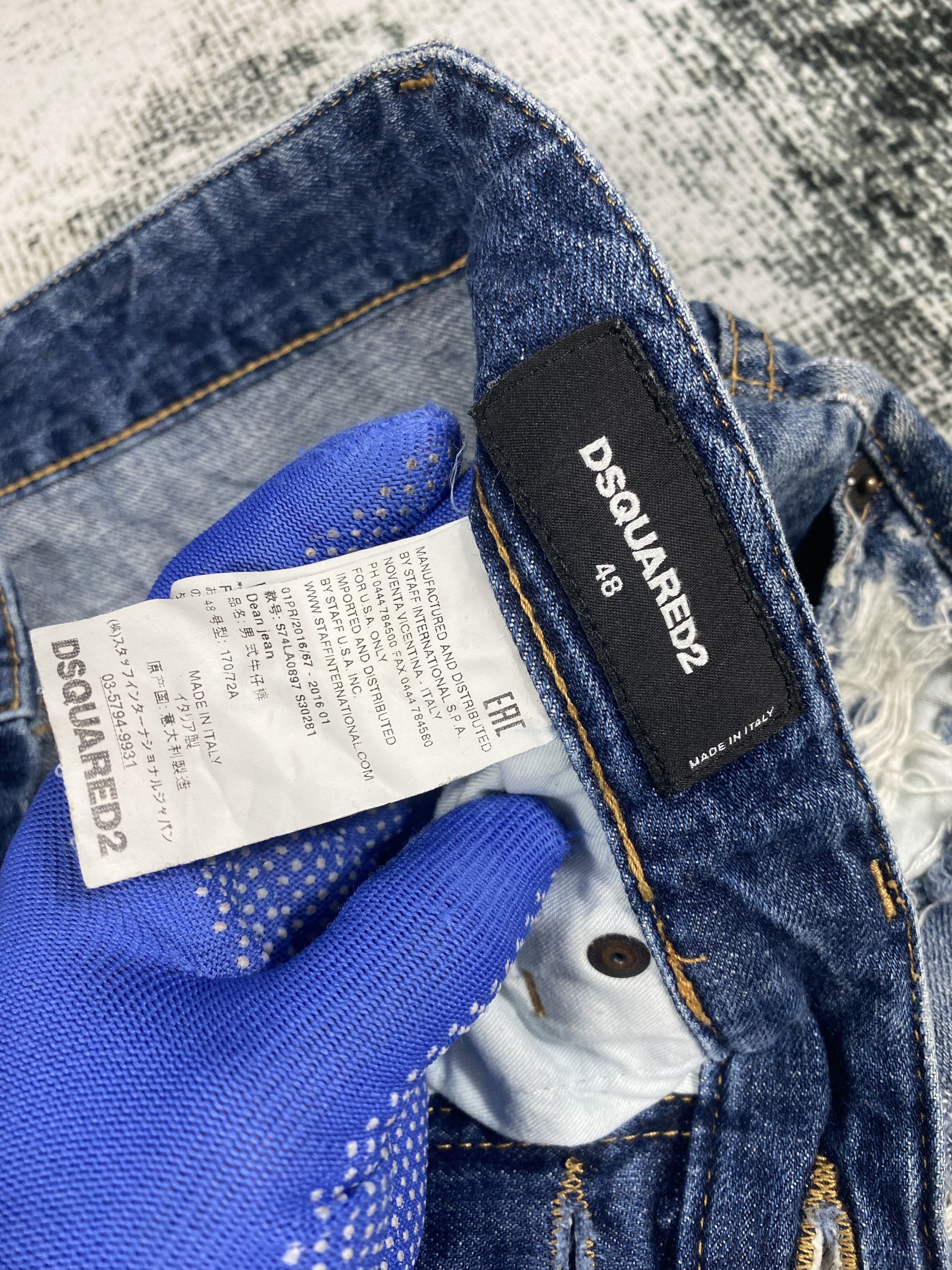 Dsquared2 Dsquared2 Light Washed Distressed Denim Size US 32 / EU 48 - 11 Thumbnail