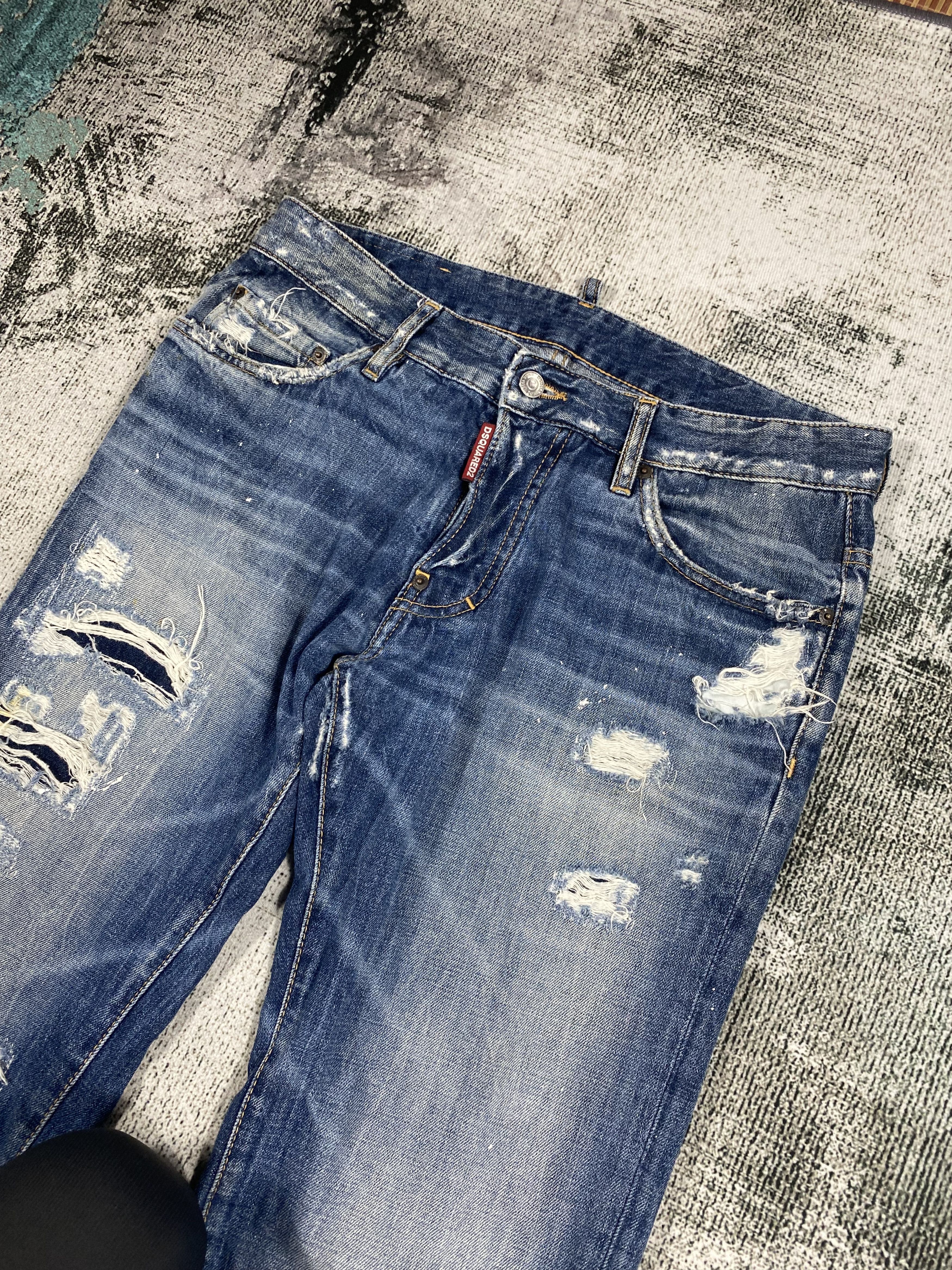 Dsquared2 Dsquared2 Light Washed Distressed Denim Size US 32 / EU 48 - 5 Thumbnail