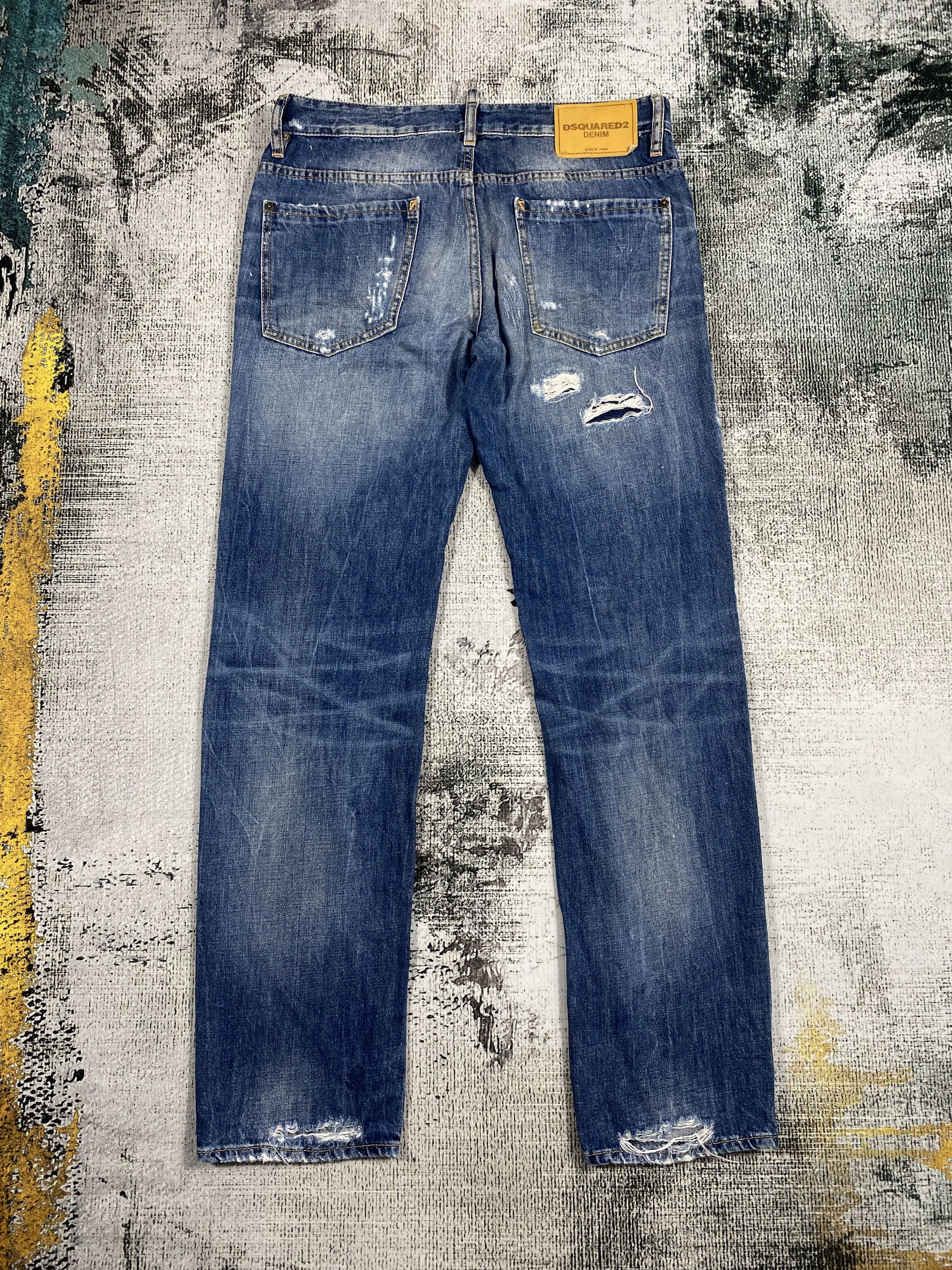 Dsquared2 Dsquared2 Light Washed Distressed Denim Size US 32 / EU 48 - 2 Thumbnail
