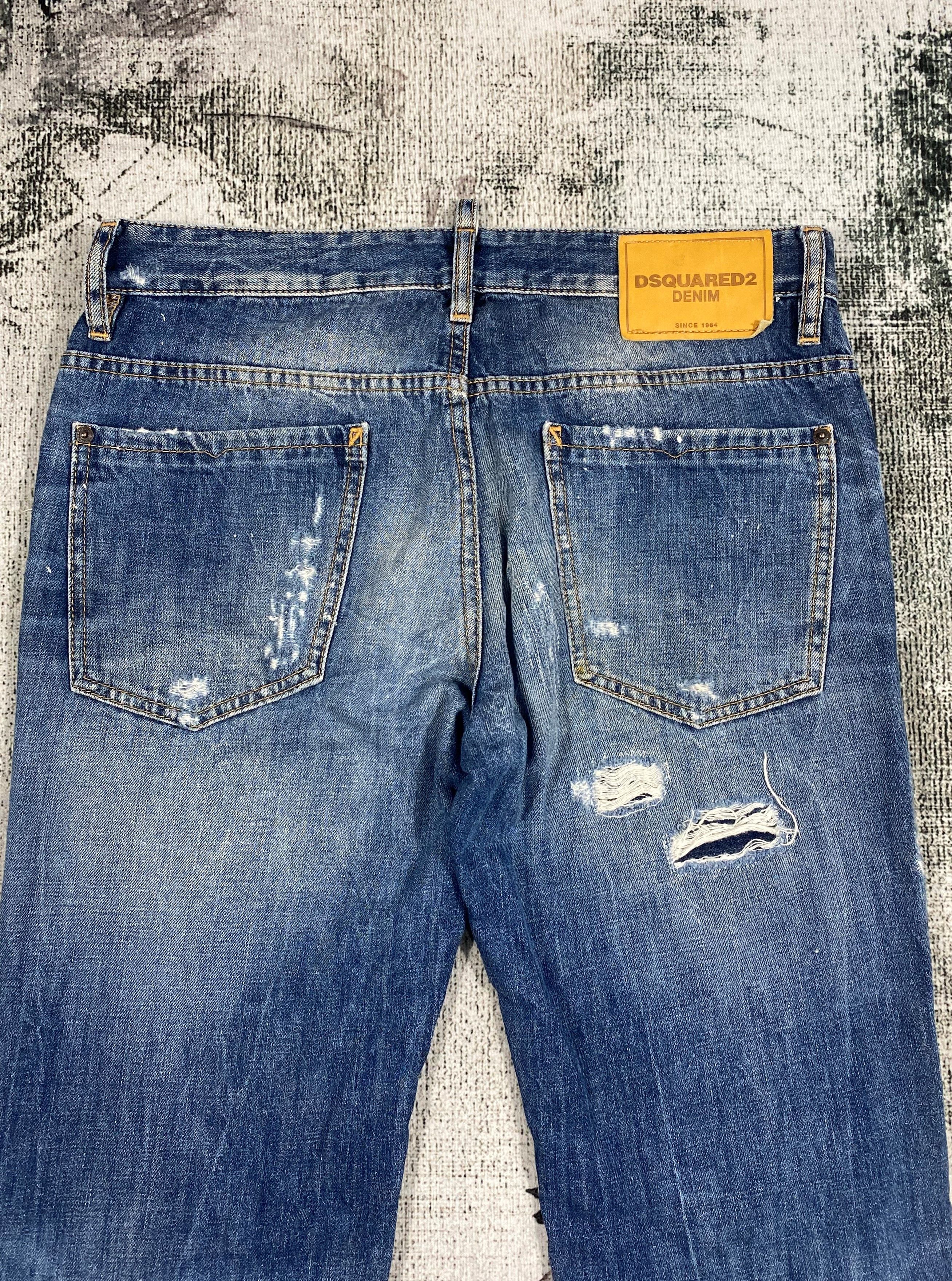 Dsquared2 Dsquared2 Light Washed Distressed Denim Size US 32 / EU 48 - 12 Thumbnail