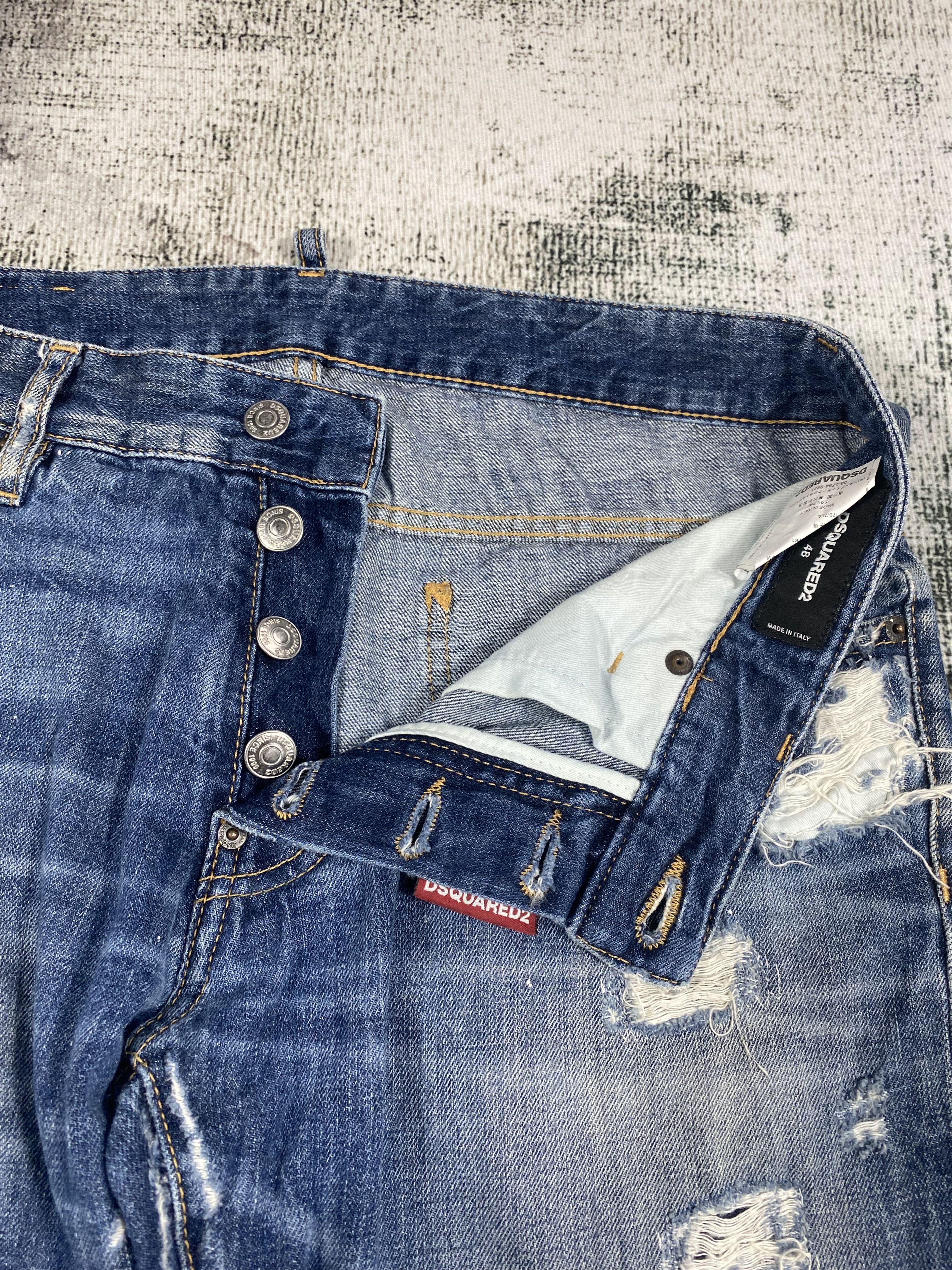 Dsquared2 Dsquared2 Light Washed Distressed Denim Size US 32 / EU 48 - 7 Thumbnail