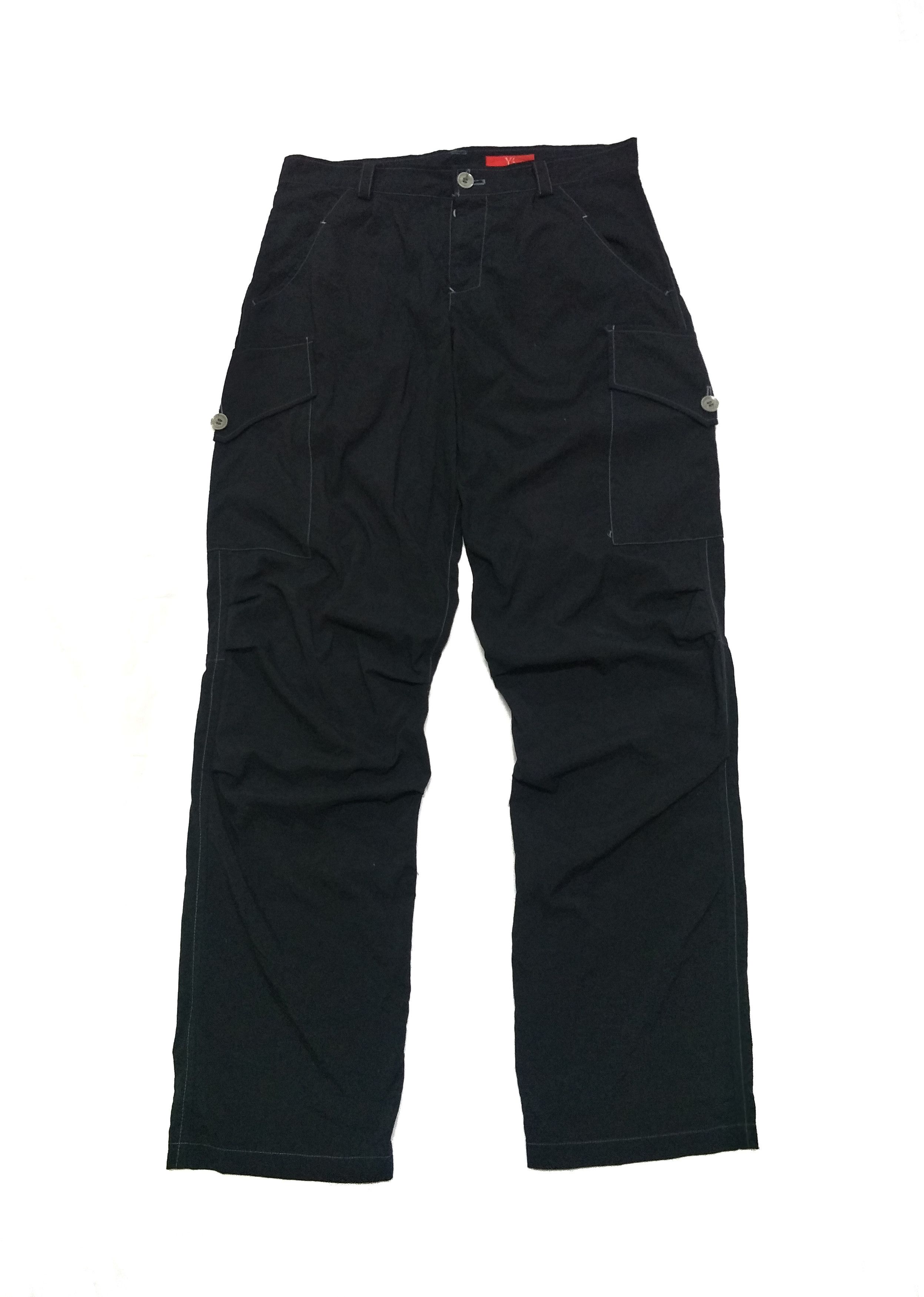 Yohji Yamamoto Nylon Wide Thigh Cargo Pants Button Fly Size US 34 / EU 50 - 2 Thumbnail