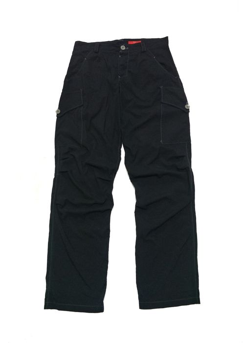 Yohji Yamamoto Nylon Wide Thigh Cargo Pants Button Fly Size US 34 / EU 50 - 2 Preview