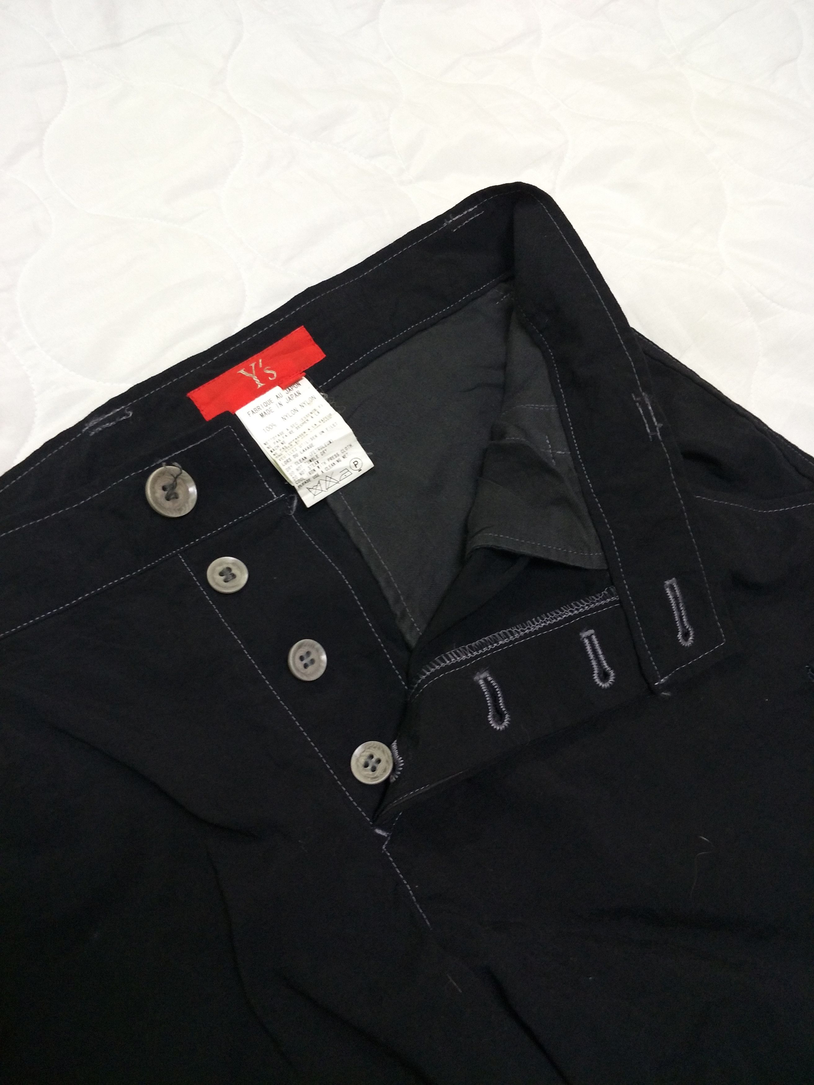 Yohji Yamamoto Nylon Wide Thigh Cargo Pants Button Fly Size US 34 / EU 50 - 9 Thumbnail