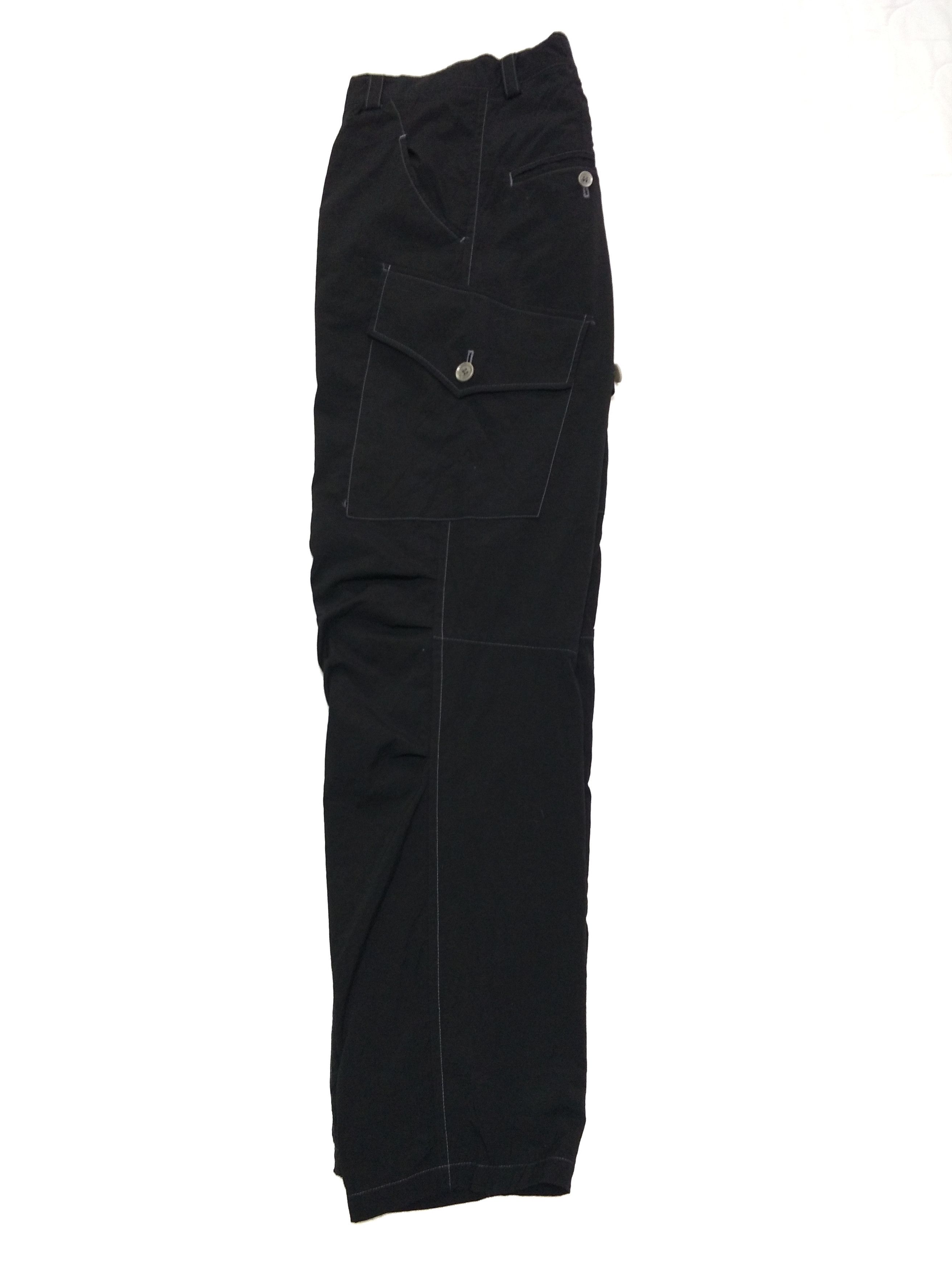 Yohji Yamamoto Nylon Wide Thigh Cargo Pants Button Fly Size US 34 / EU 50 - 7 Thumbnail