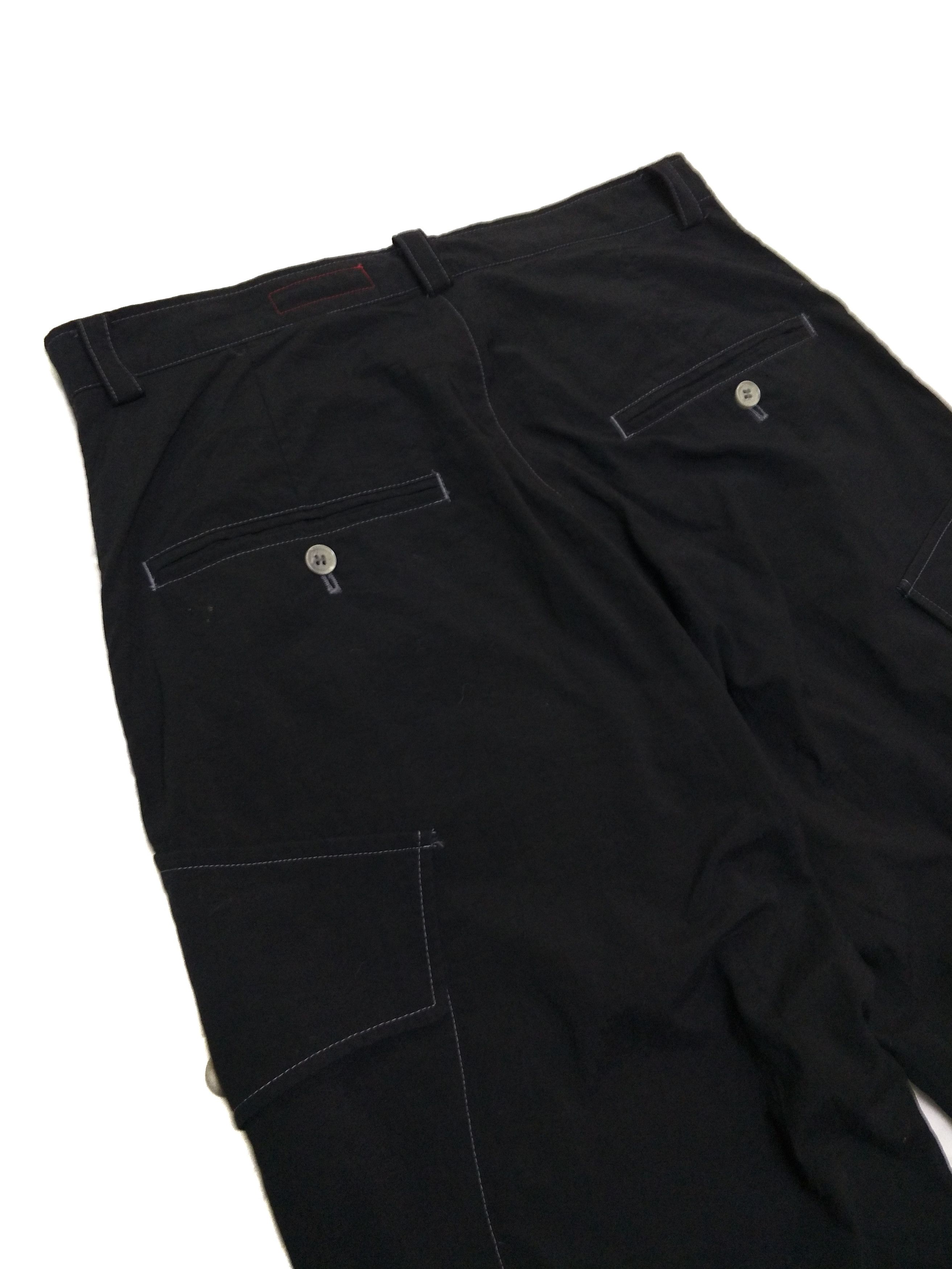 Yohji Yamamoto Nylon Wide Thigh Cargo Pants Button Fly Size US 34 / EU 50 - 5 Thumbnail