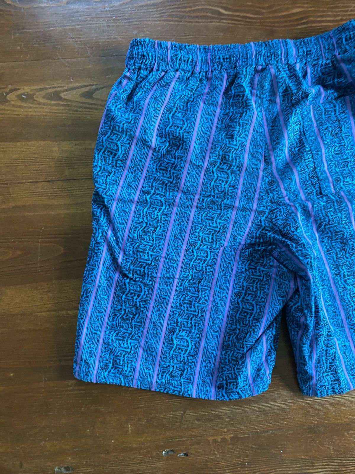 Vintage Vintage 80’s Pacific Scene Abstract Tribal Board Shorts Size US 34 / EU 50 - 13 Thumbnail