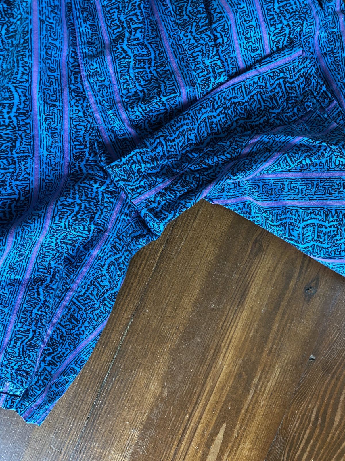 Vintage Vintage 80’s Pacific Scene Abstract Tribal Board Shorts Size US 34 / EU 50 - 14 Thumbnail