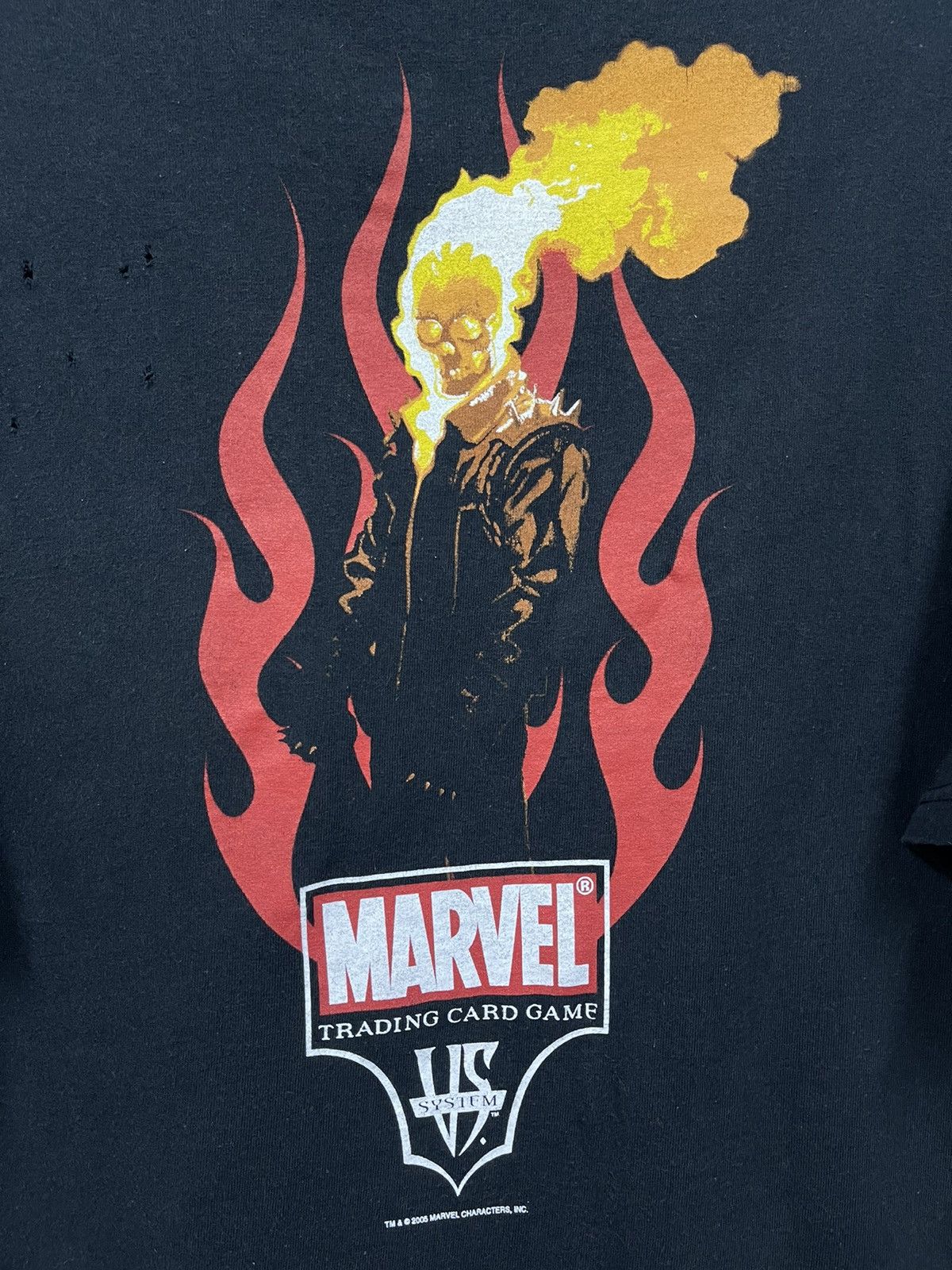 Marvel Comics × Vintage Thrashed Vintage Ghost Rider Marvel Card Game Shirt Size US XXL / EU 58 / 5 - 1 Thumbnail