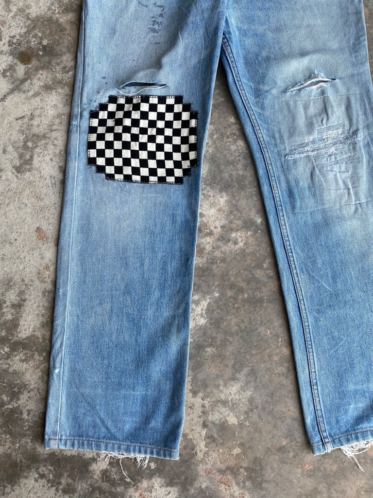 Levi's Vintage Clothing 90s Blue Wash Vintage Levi's 505 Jeans Distressed Denim Size US 34 / EU 50 - 5 Thumbnail