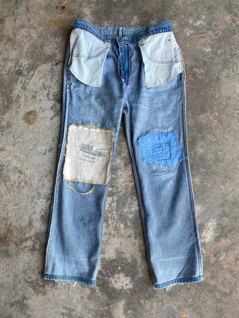 Levi's Vintage Clothing 90s Blue Wash Vintage Levi's 505 Jeans Distressed Denim Size US 34 / EU 50 - 19 Thumbnail