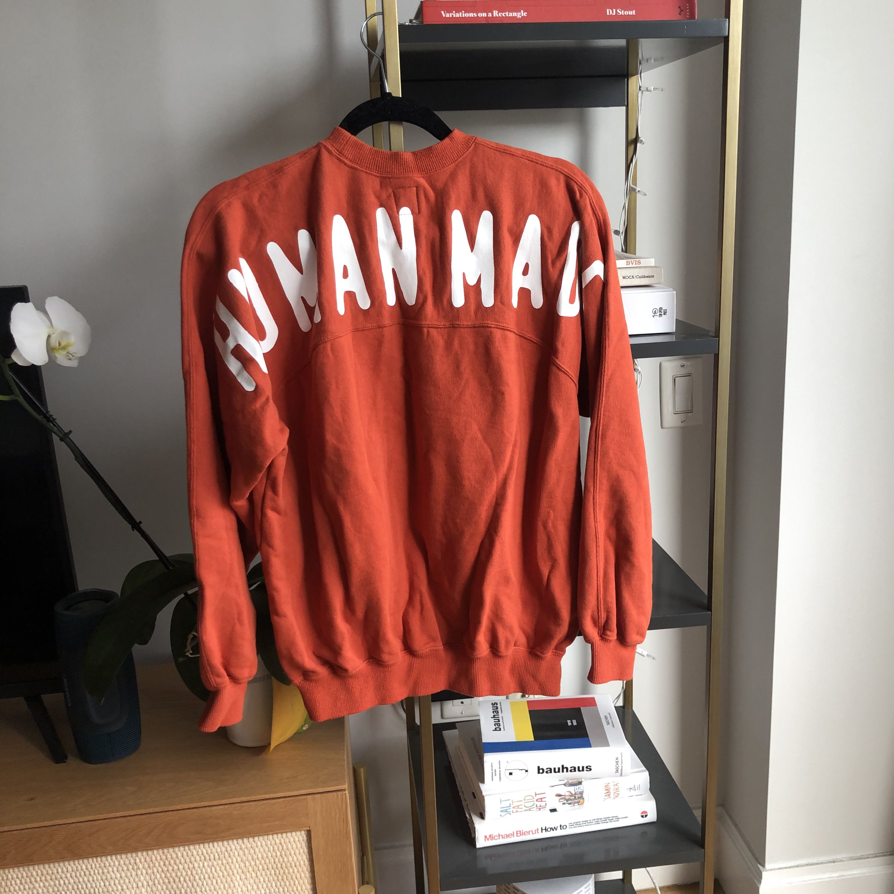 image of Human Made Dry Alls Crewneck in Orange, Men's (Size Small)