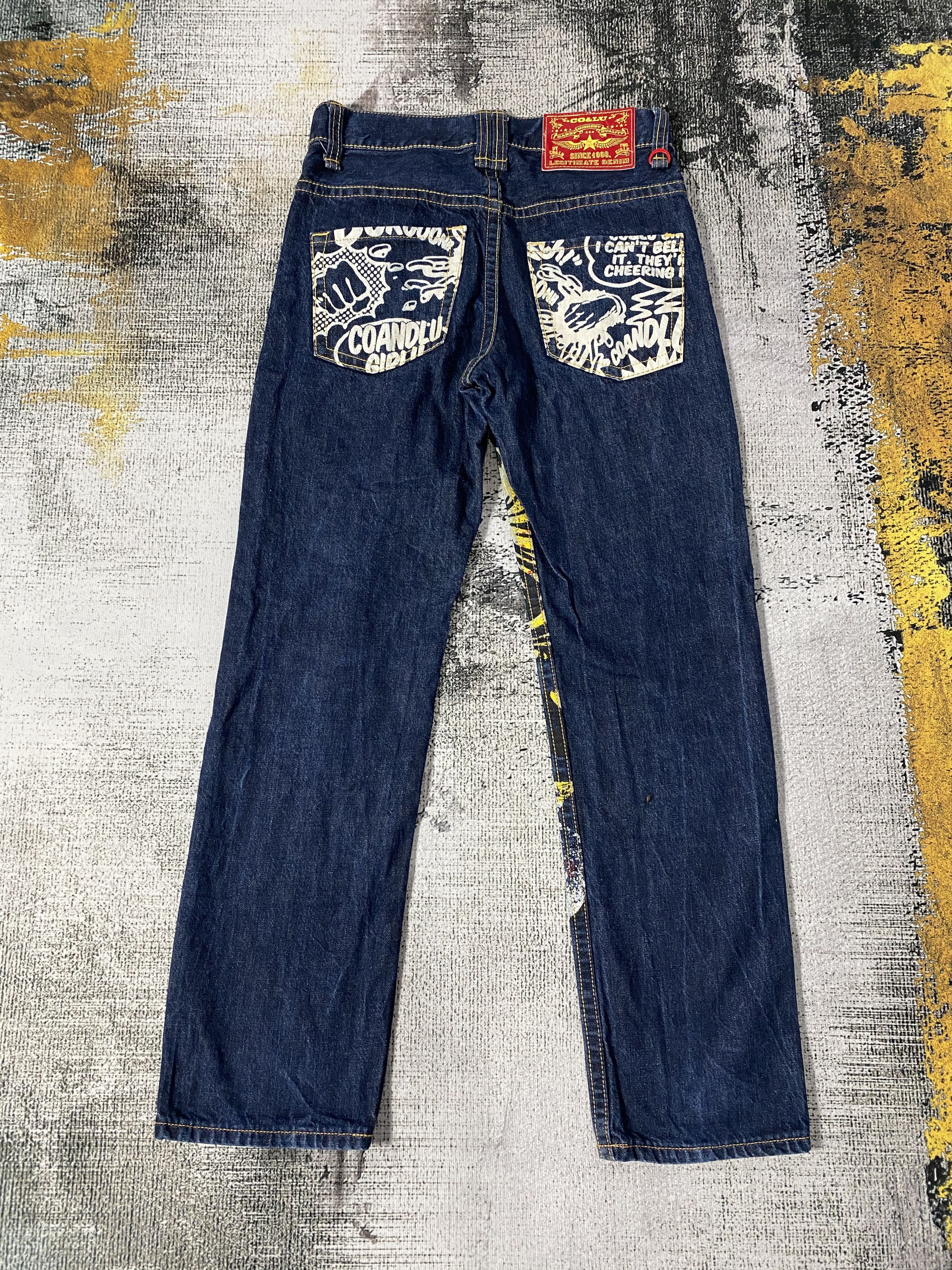 Japanese Brand RARE🔥Printed Face Arts Co&Lu Denim Japanese Brands Size US 27 - 2 Thumbnail