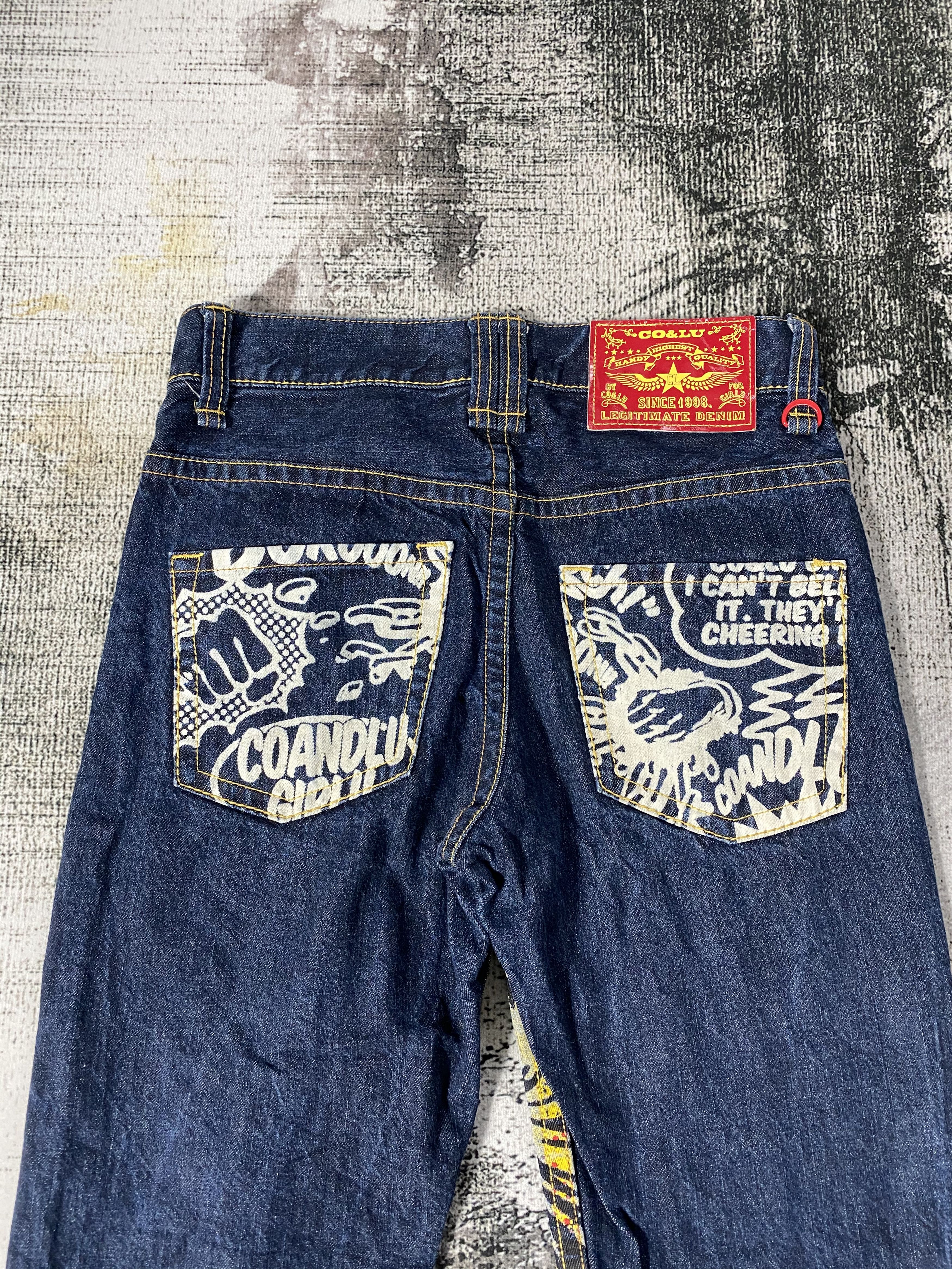 Japanese Brand RARE🔥Printed Face Arts Co&Lu Denim Japanese Brands Size US 27 - 13 Thumbnail