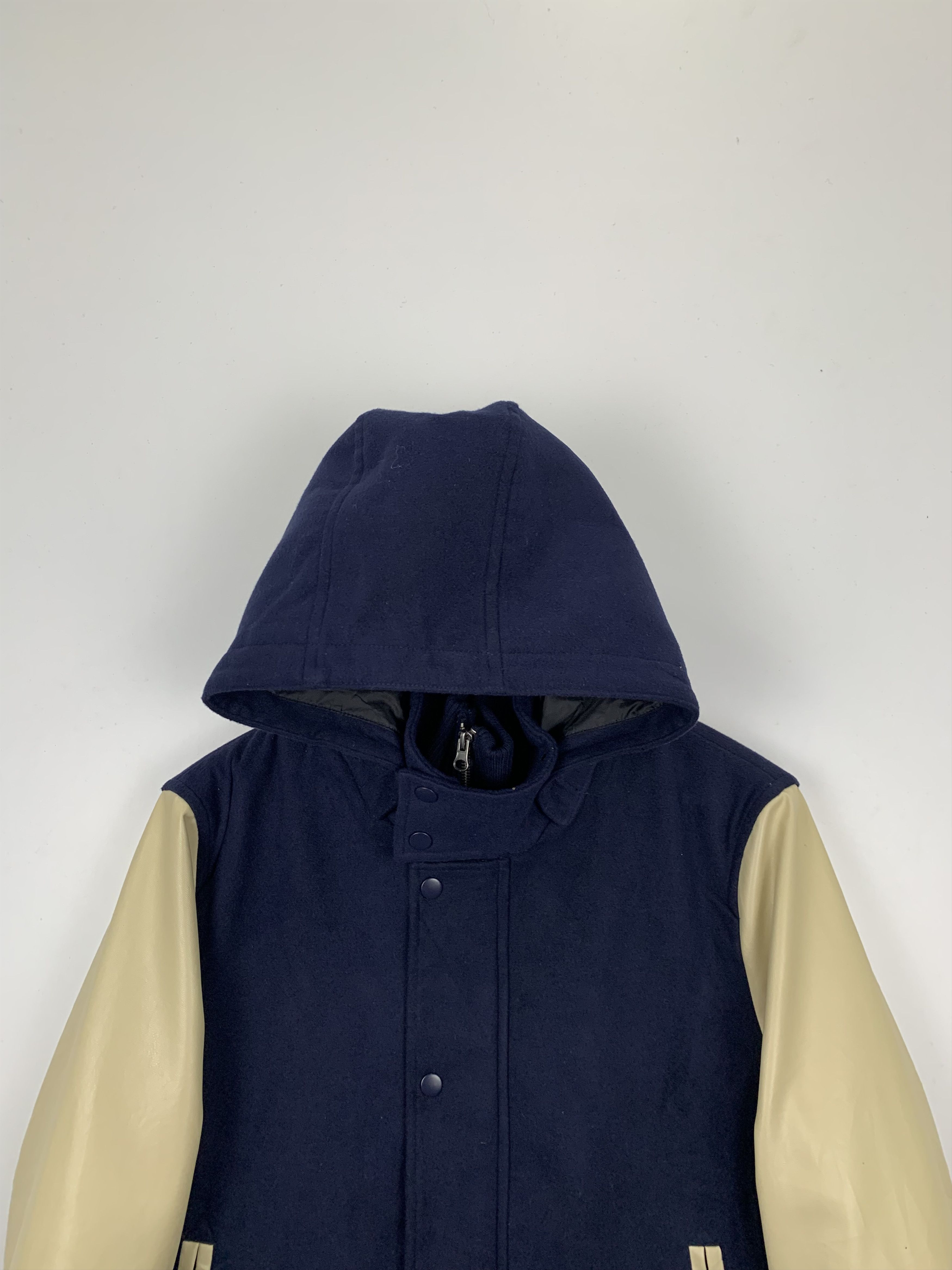 Vintage Vintage 90s Japanese Brand Sleeve Leather Varsity V0486 Size US L / EU 52-54 / 3 - 2 Thumbnail