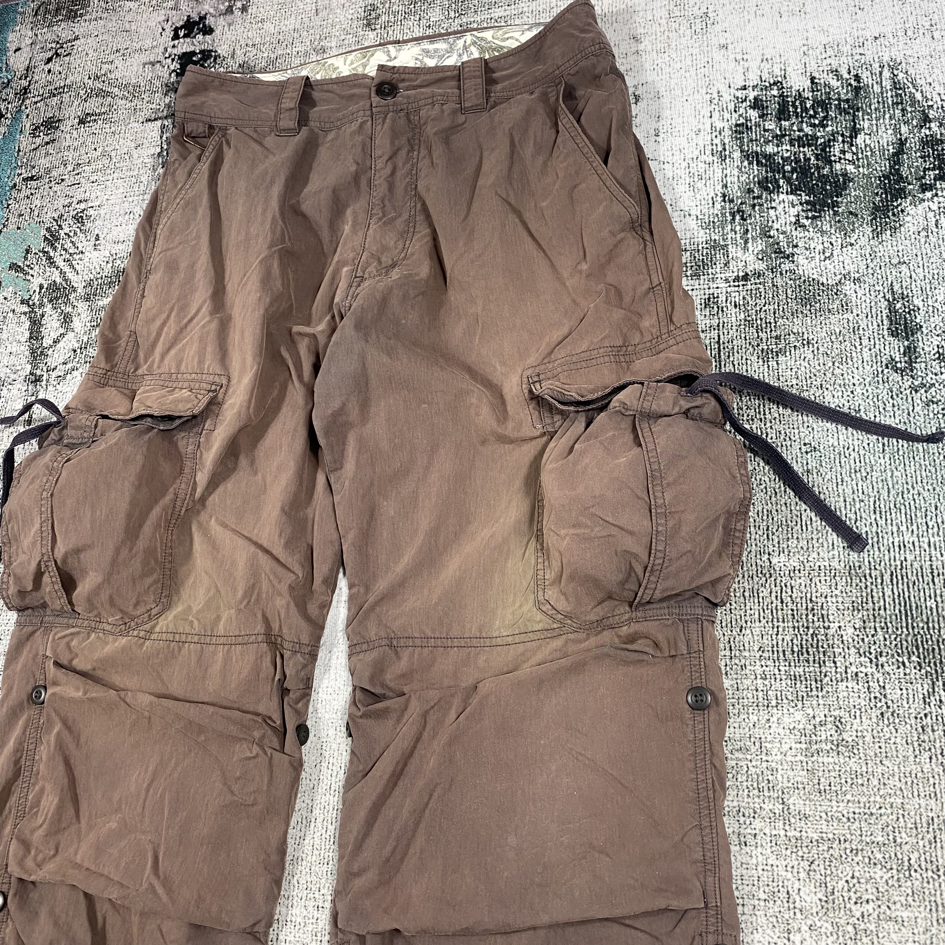 Japanese Brand × Vintage Parachute Bondage Utility Multi Pocket Light Cargo Pants Size US 31 - 5 Thumbnail
